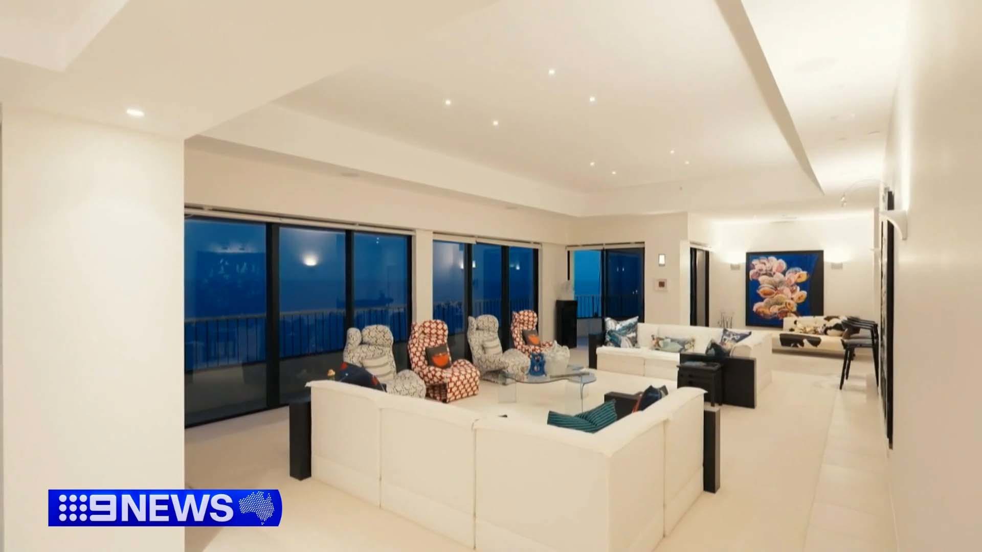 The two-storey apartment, located in what has been described as "one of the legendary buildings on the Gold Coast", is expected to attract significant interest.