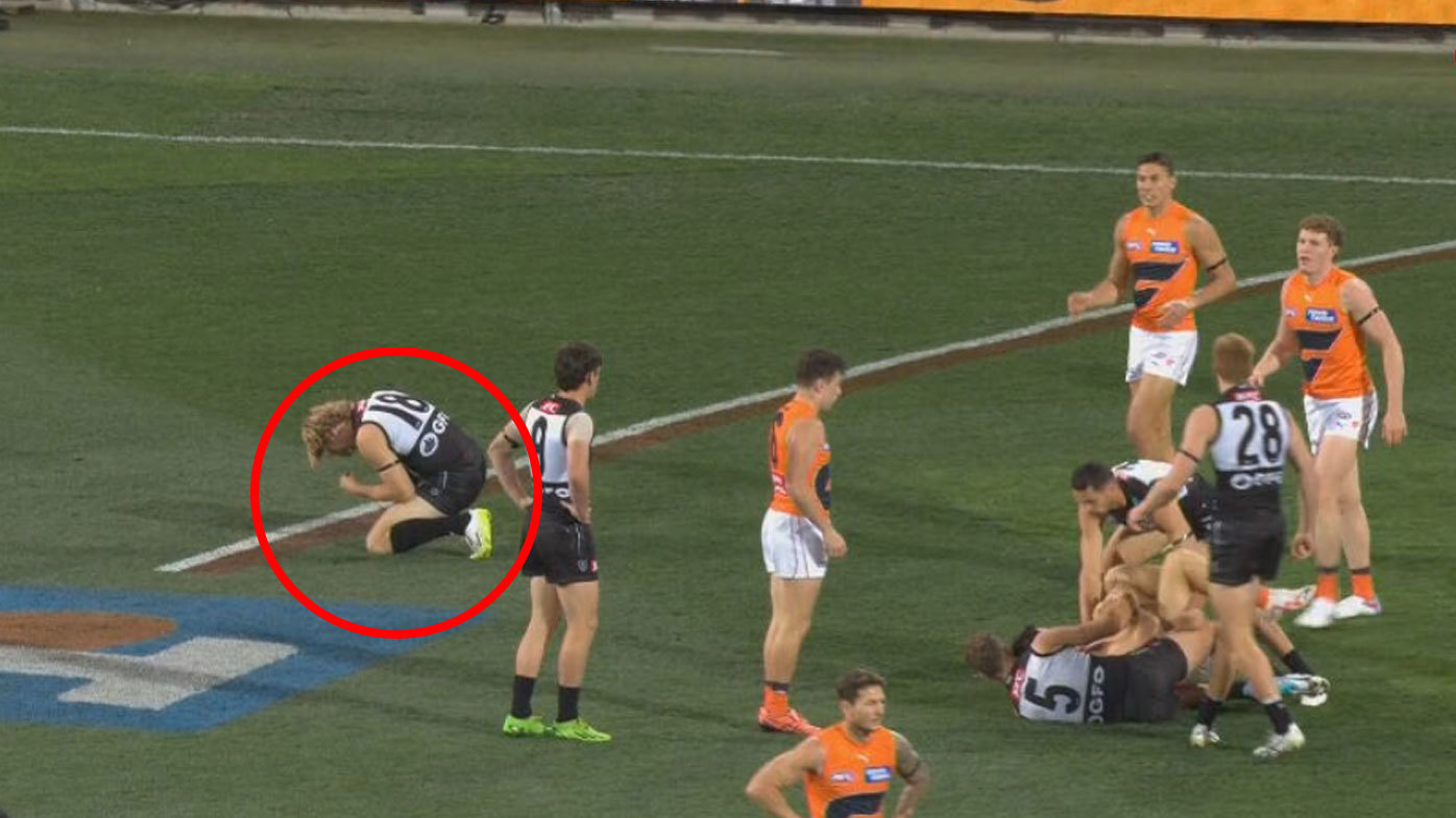 Umpires briefly stopped play after Port's Jason Horne-Francis copped an eye poke on Saturday night