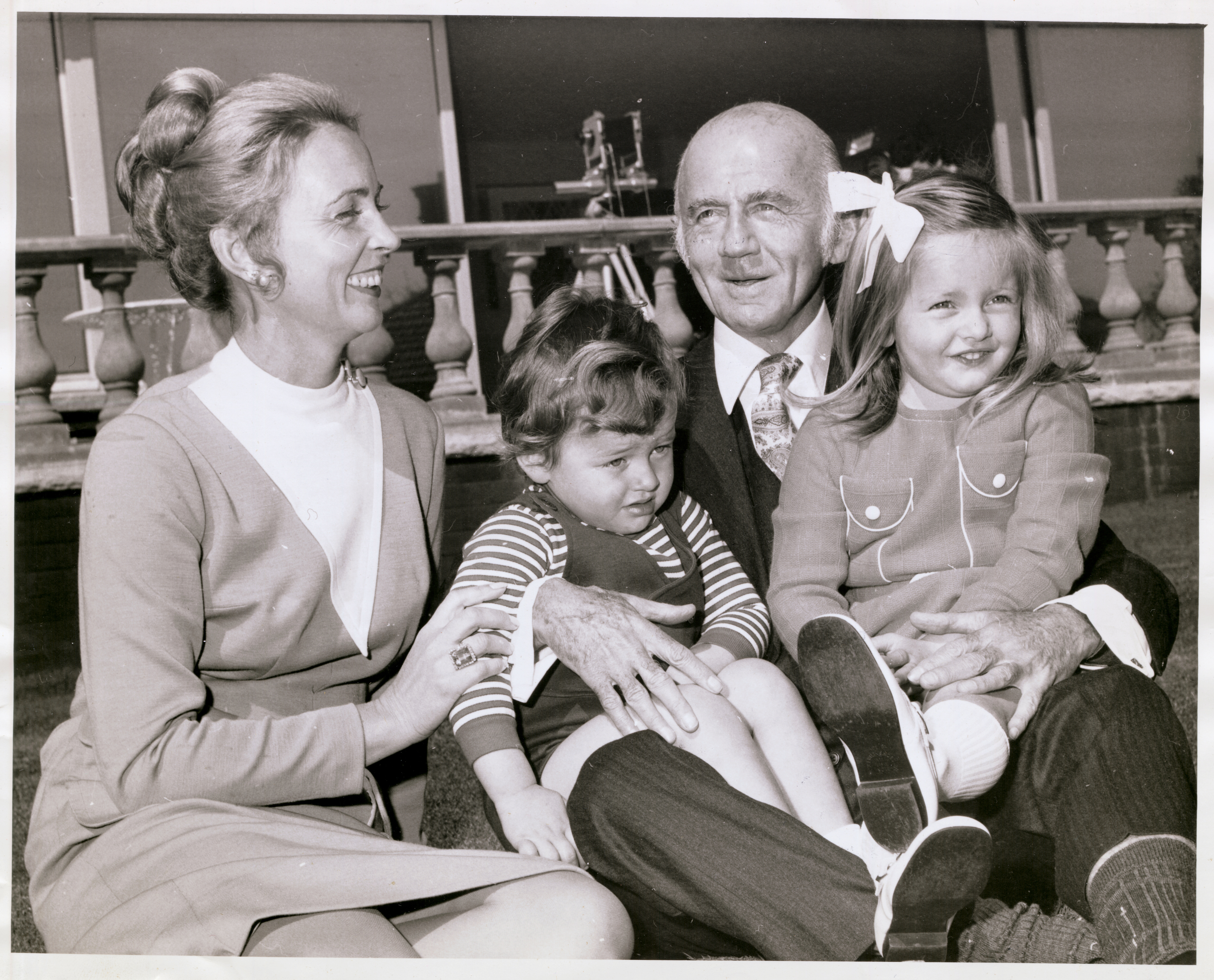 Sir William McMahon (1908-1988), Australian statesman and Prime Minister from 1971-72, and Lady Sonia McMahon with their children, son Julian McMahon and eldest daughter Melinda.