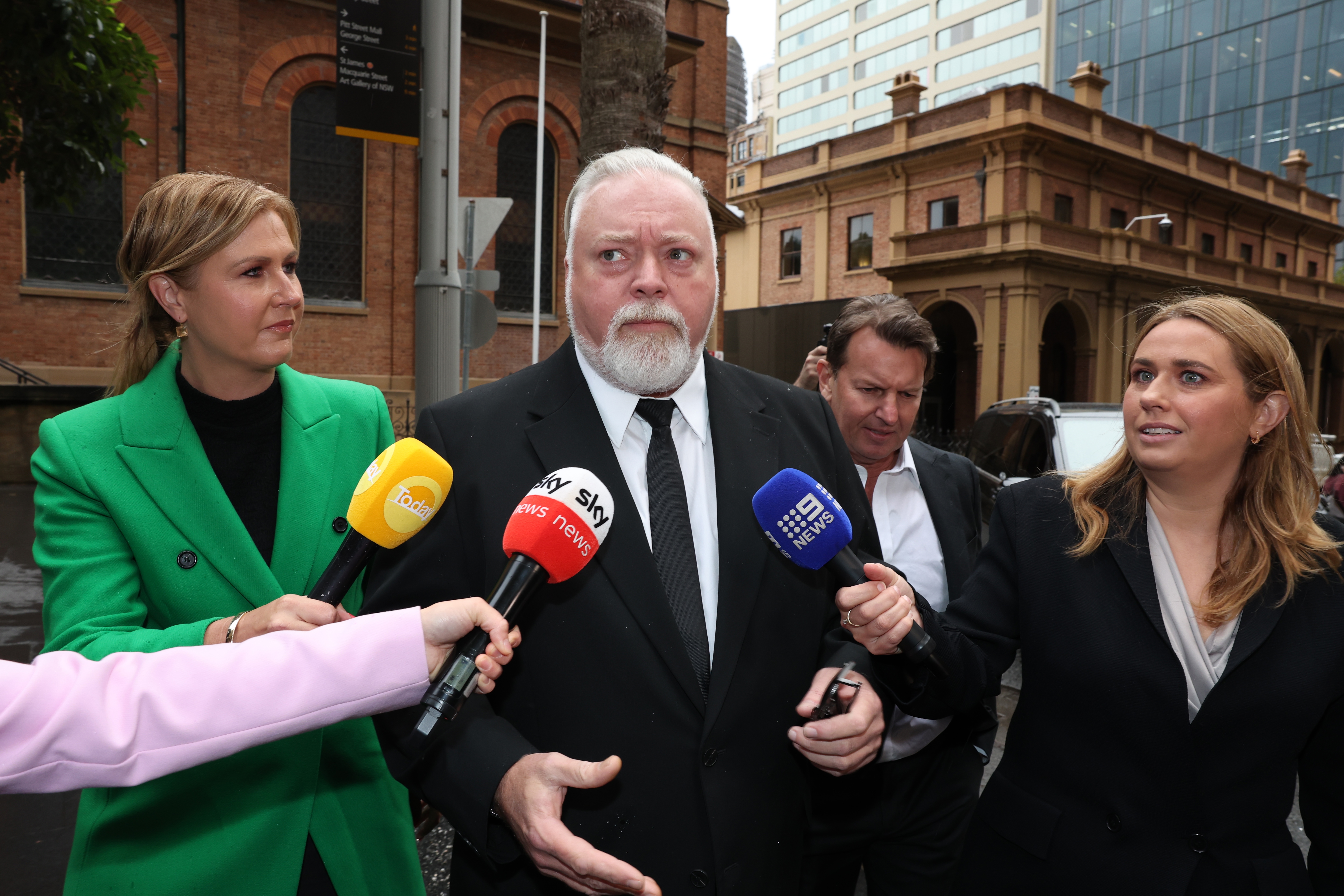 Kyle Sandilands arriving at the Federal Court for the start of Kyle Sandilands vs ARN case in Sydney. March 27, 2026. 