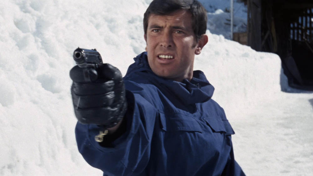 George Lazenby as James Bond in On Her Majesty's Secret Service (1969).