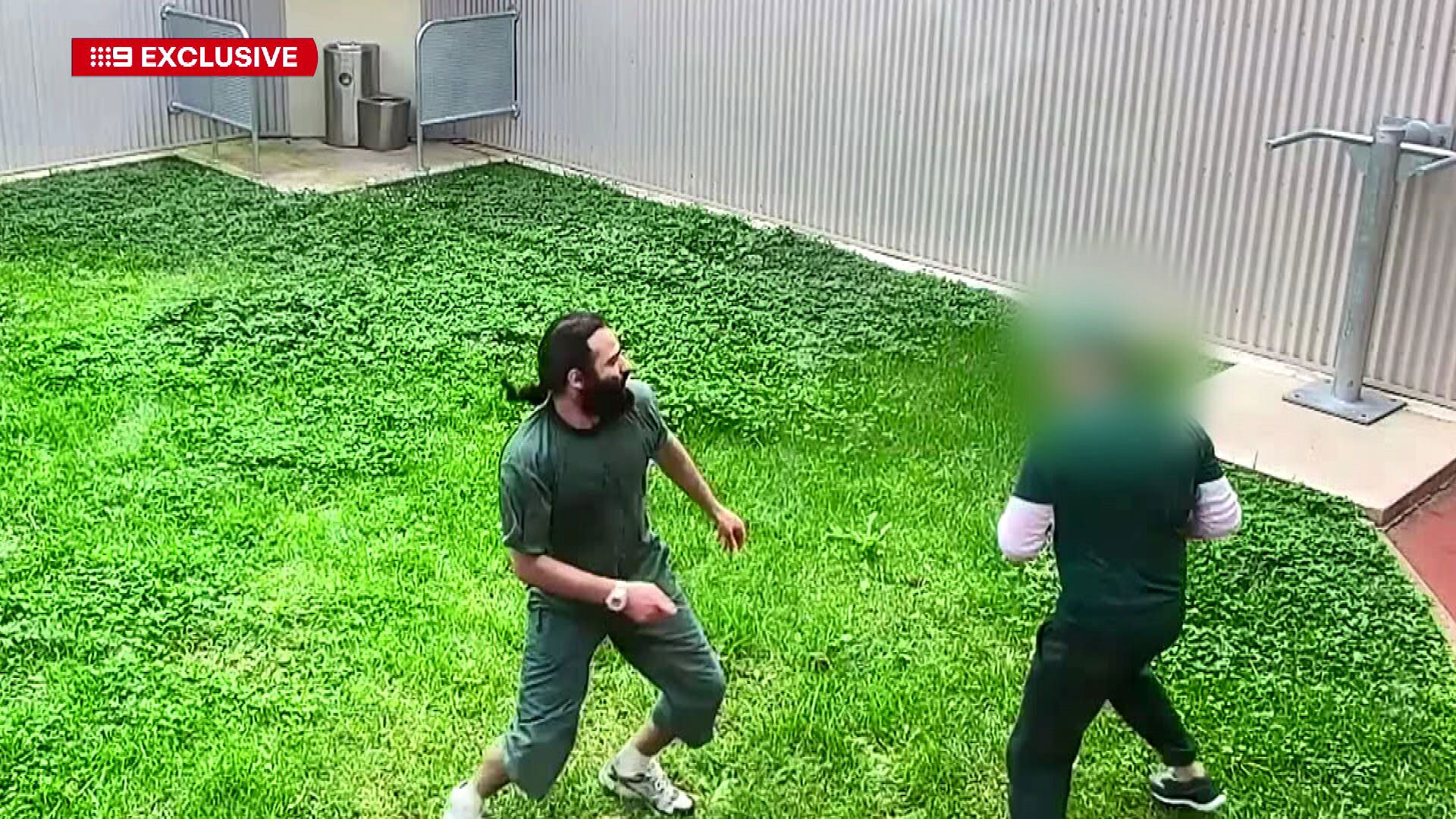 Two of the NSW's most dangerous criminals have been caught up in a violent brawl at Goulburn's Supermax Prison. Footage of the fight between the rival prisoners, which was in 2022, has been released to 9News. The encounter started as a friendly stroll between Talal Alameddine and another inmate before the pair started to circled in the holding yard and throw punches.