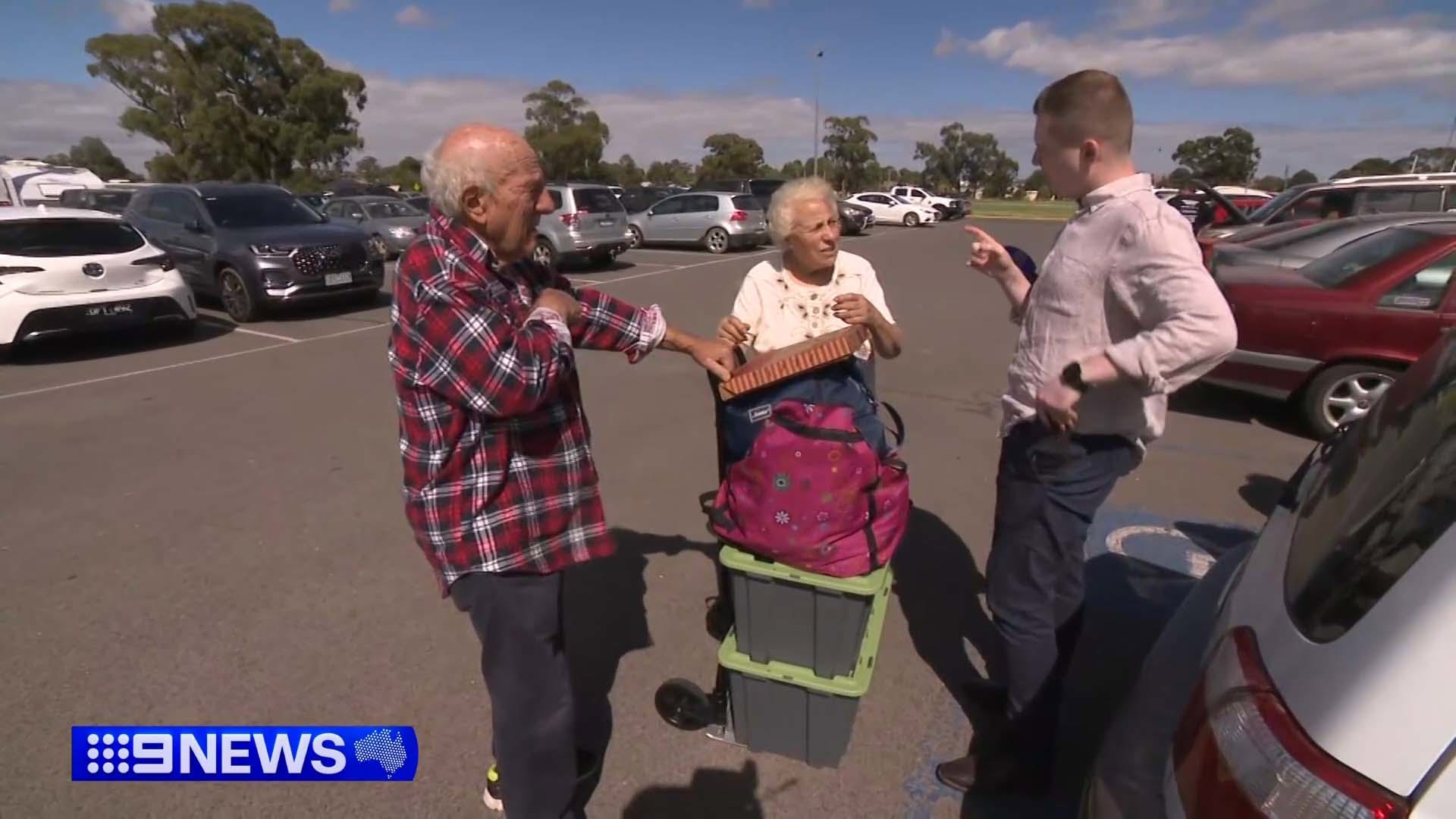 Isabella Bafunno, her 59-year-old daughter, and her 92-year-old brother Peter Palmieri endured a long, anxious wait after their home was ravaged by the bushfire.