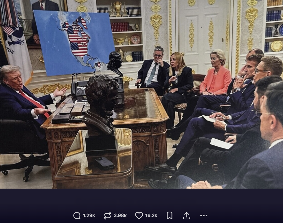 Trump doctored image on Truth Social