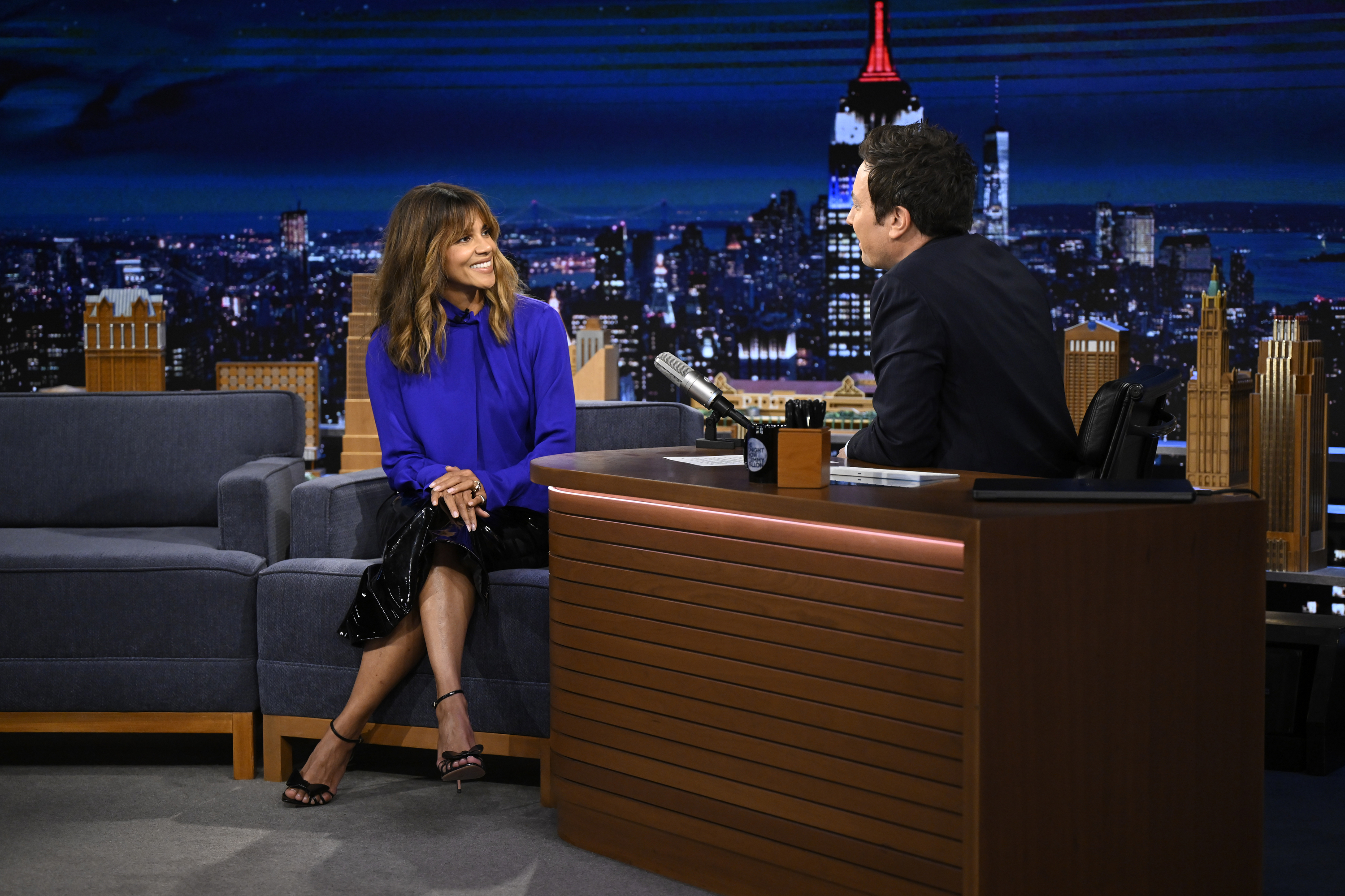 Actress Halle Berry during an interview with host Jimmy Fallon on Thursday, February 5, 2026