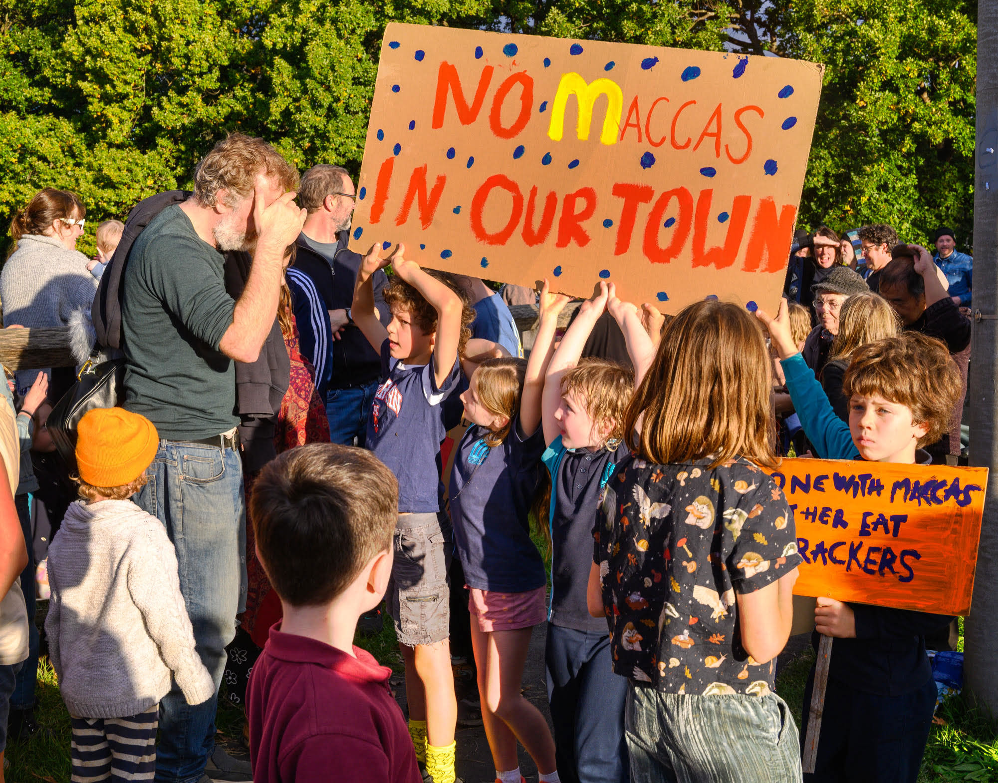 Snap anti-Macca's rally in Castlemaine