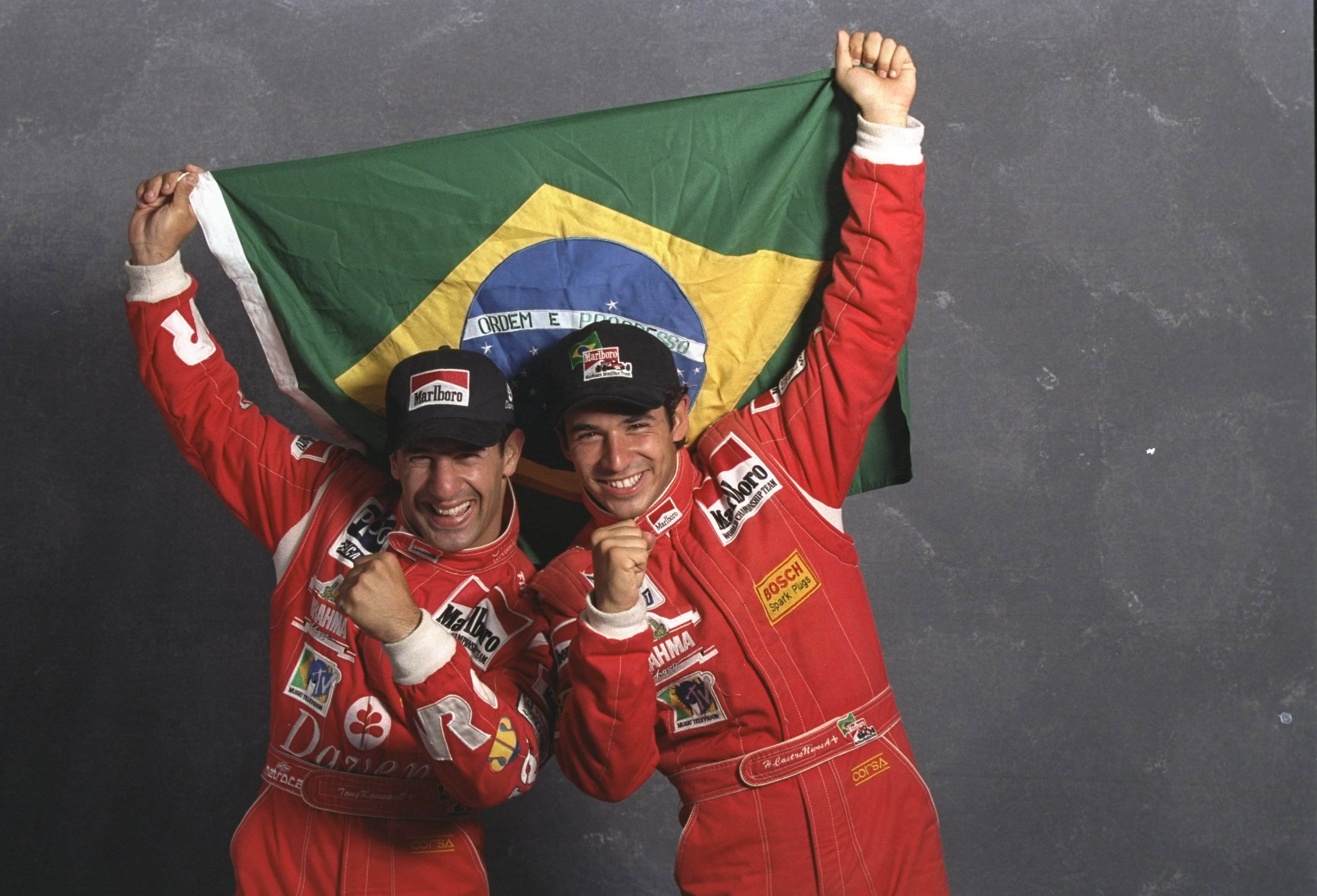 Tony Kanaan and Helio Castro Neves were teammates in 1996 and 1997 in the Indy Lights Series with Tasman Motorsports.