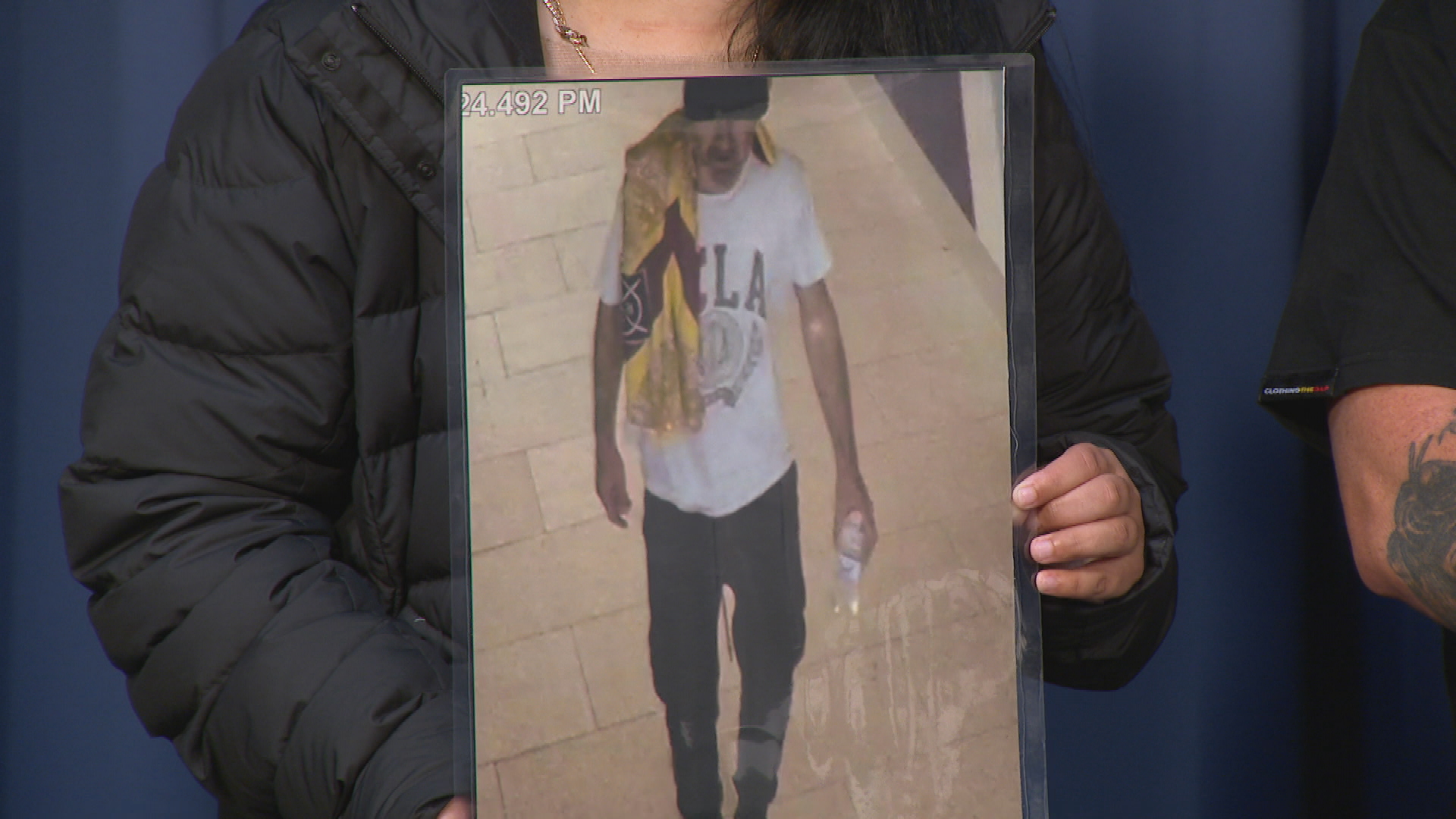 The last photo of Ricky "Dougie" Hampson Junior leaving hospital before his death.