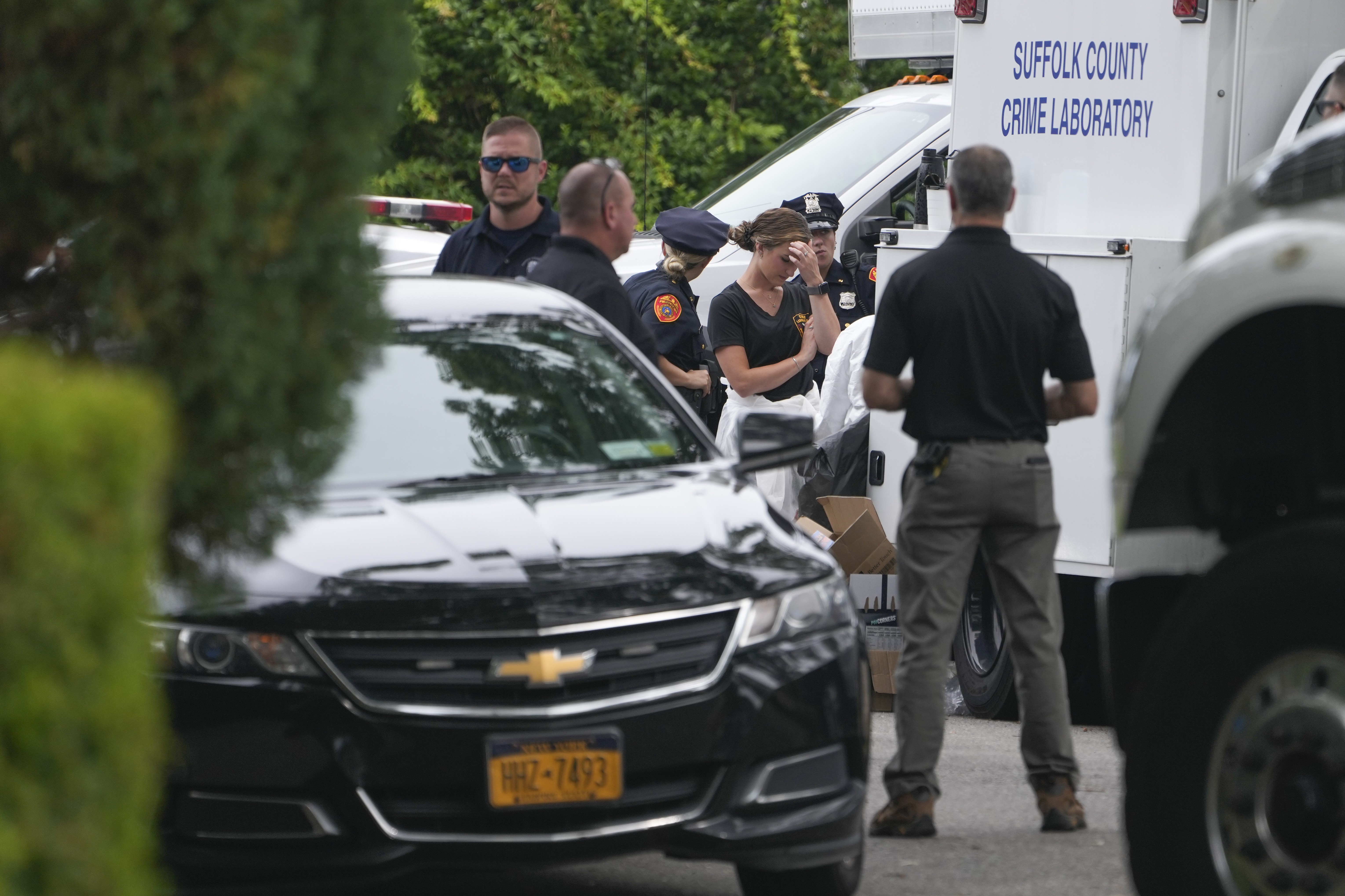 Authorities continue to work at the home of suspect Rex Heuermann in Massapequa Park, N.Y. 