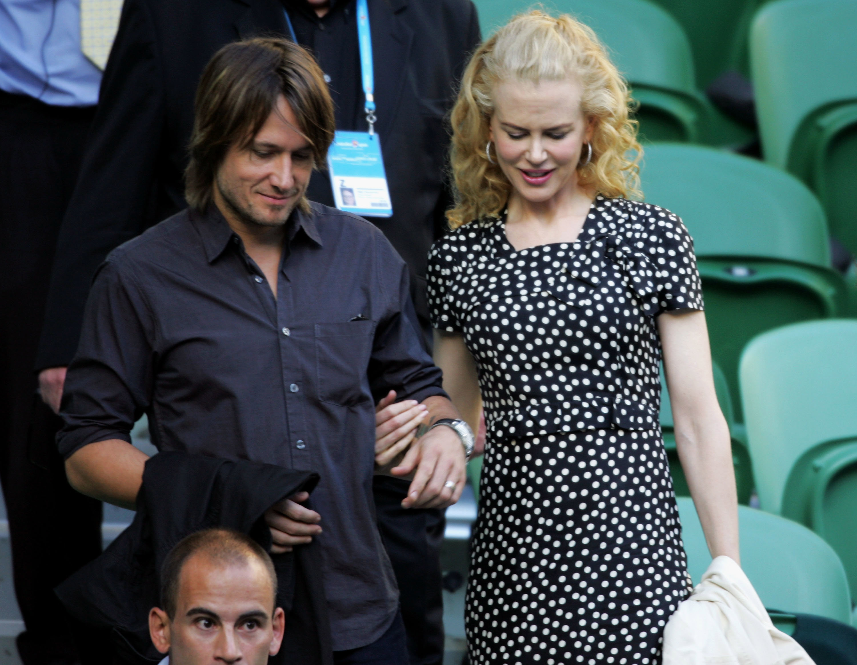 Keith Urban and Nicole Kidman on day eight of the Australian Open 2008 at Melbourne Park on January 21, 2008 in Melbourne, Australia.