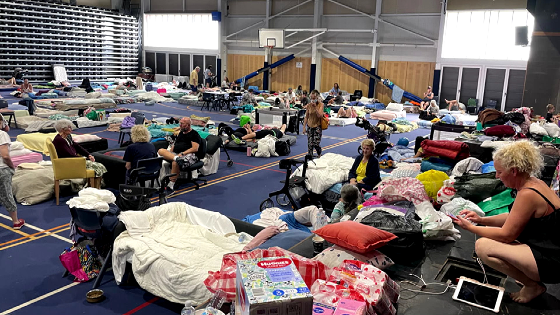 Evacuation centre during floods in Ballina