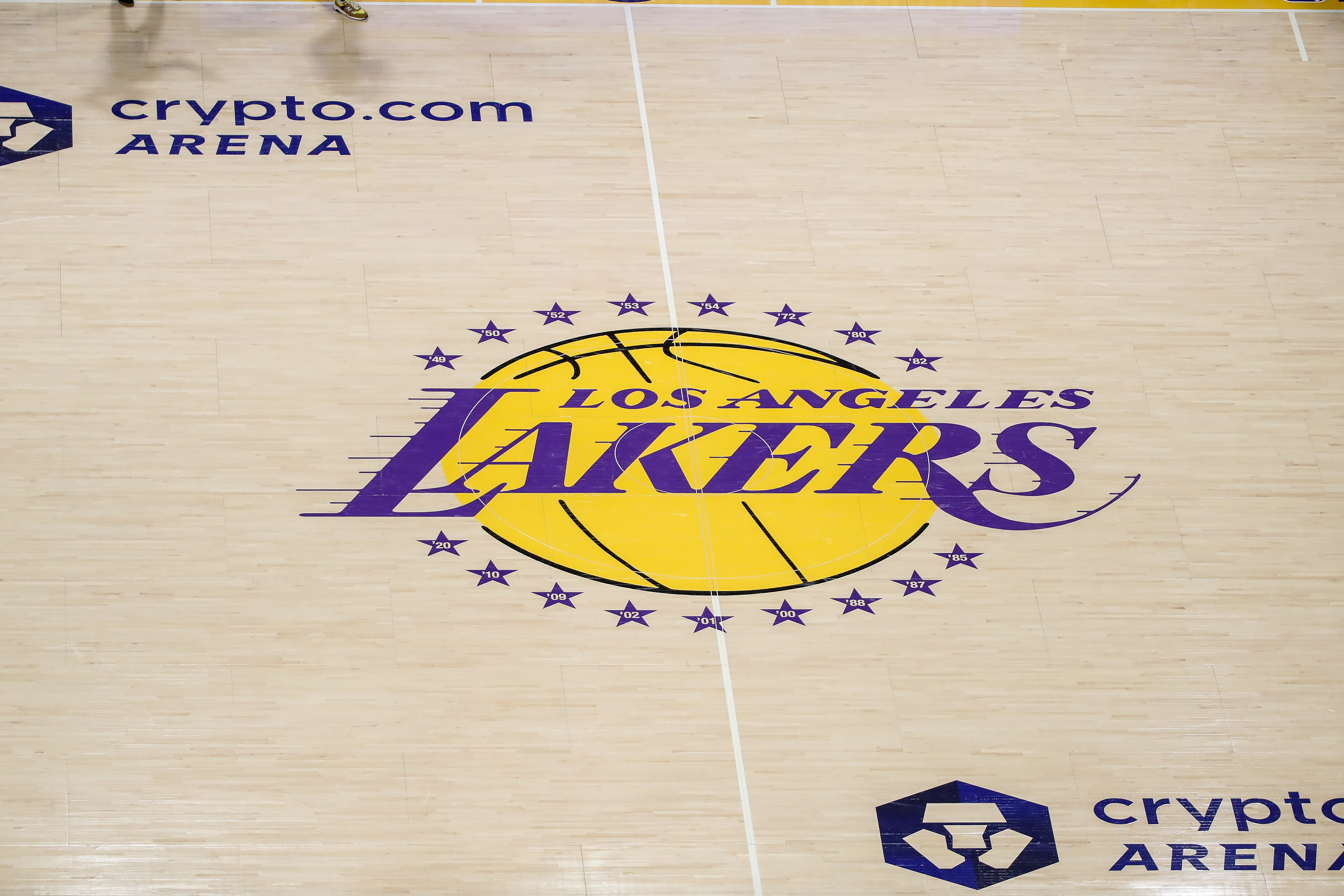 The Los Angeles Lakers court.