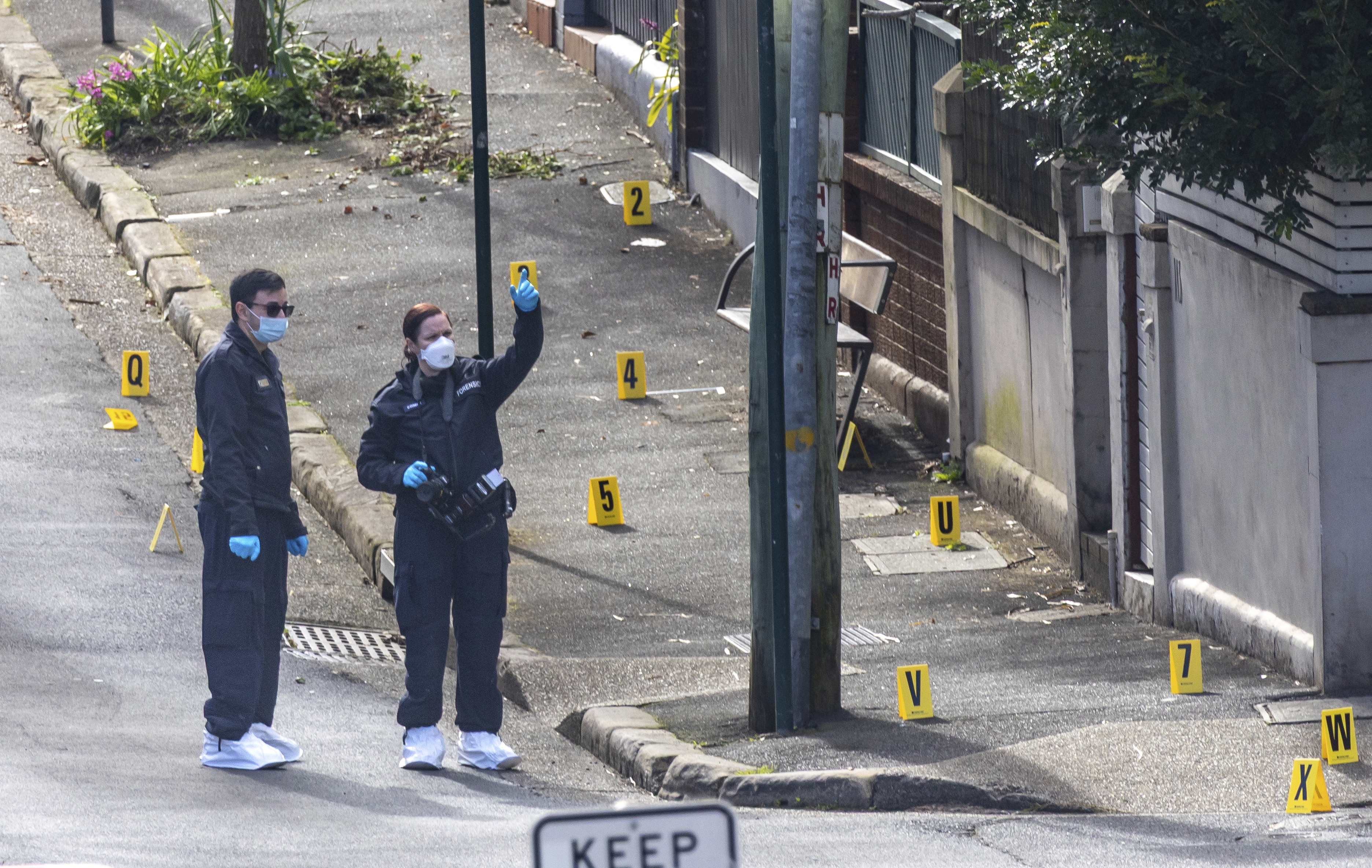 Forensics police outside Forest Lodge's Harold Park Hotel, where a shooting took place on Sunday evening. Monday 18th August, 2025. Photo: Sitthixay Ditthavong