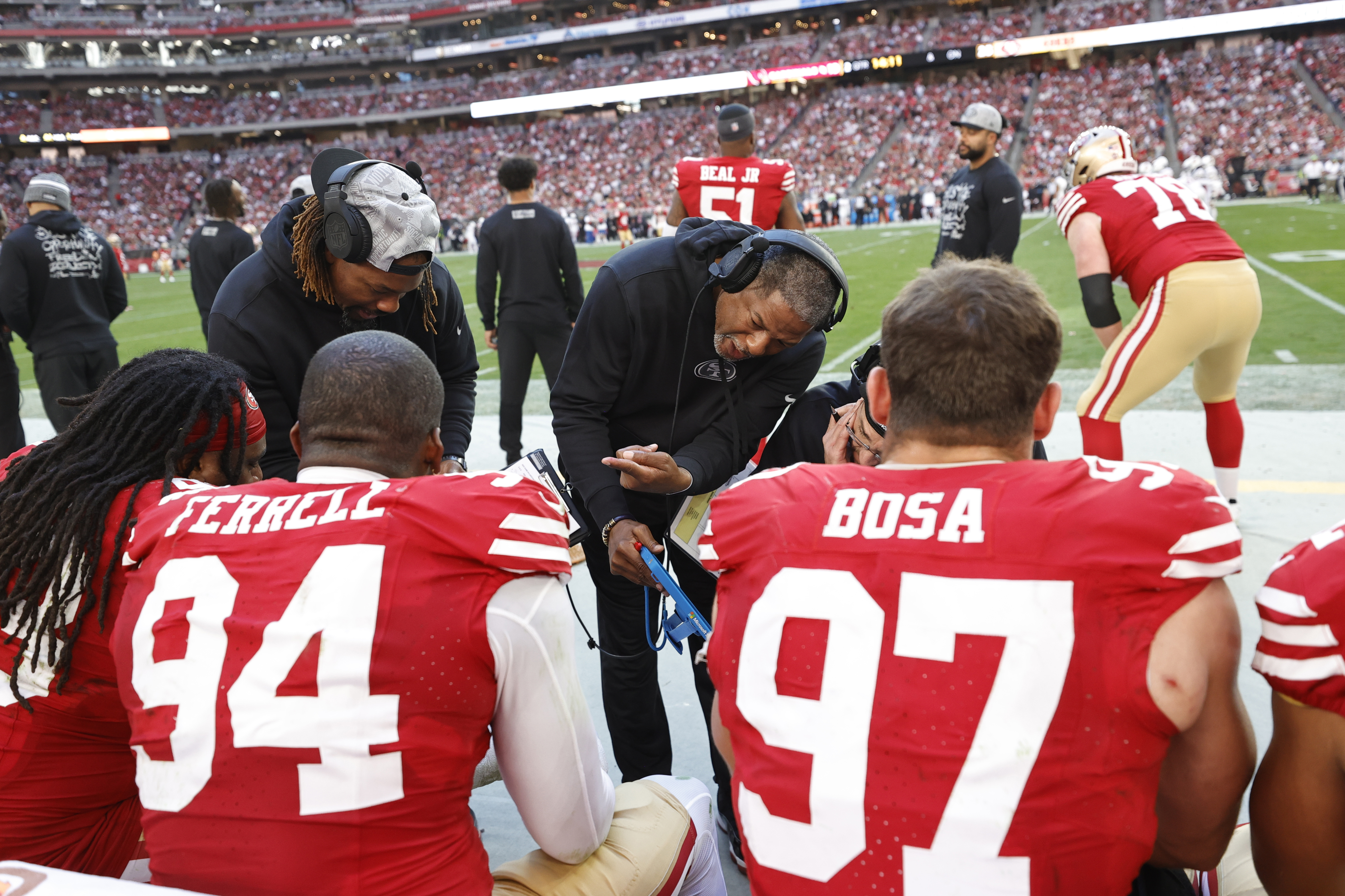 Defensive coordinator Steve Wilks of the San Francisco 49ers.