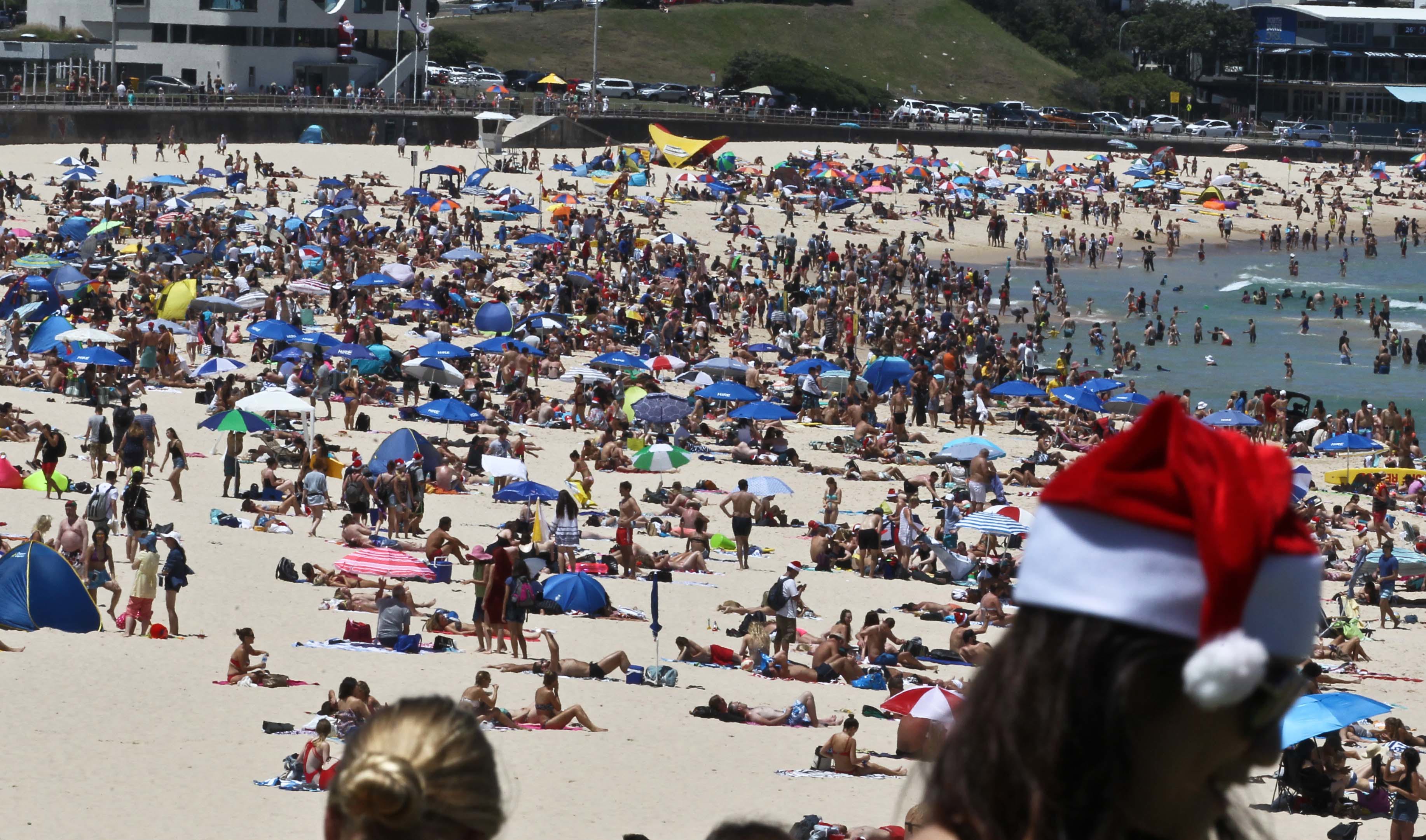 Christmas Day at Bondi Beach