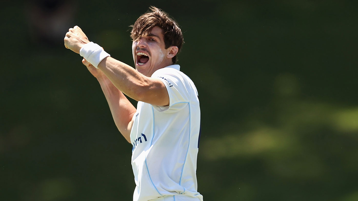  Sean Abbott of New South Wales celebrates 