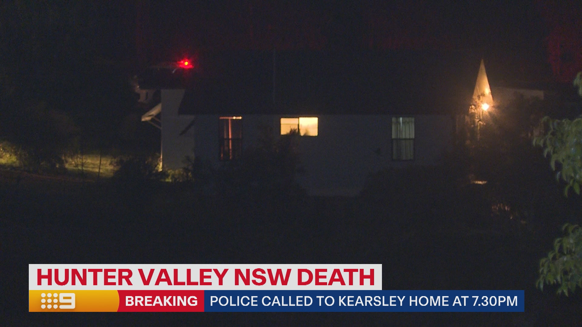 A shot of a home in Kearsley at night. 