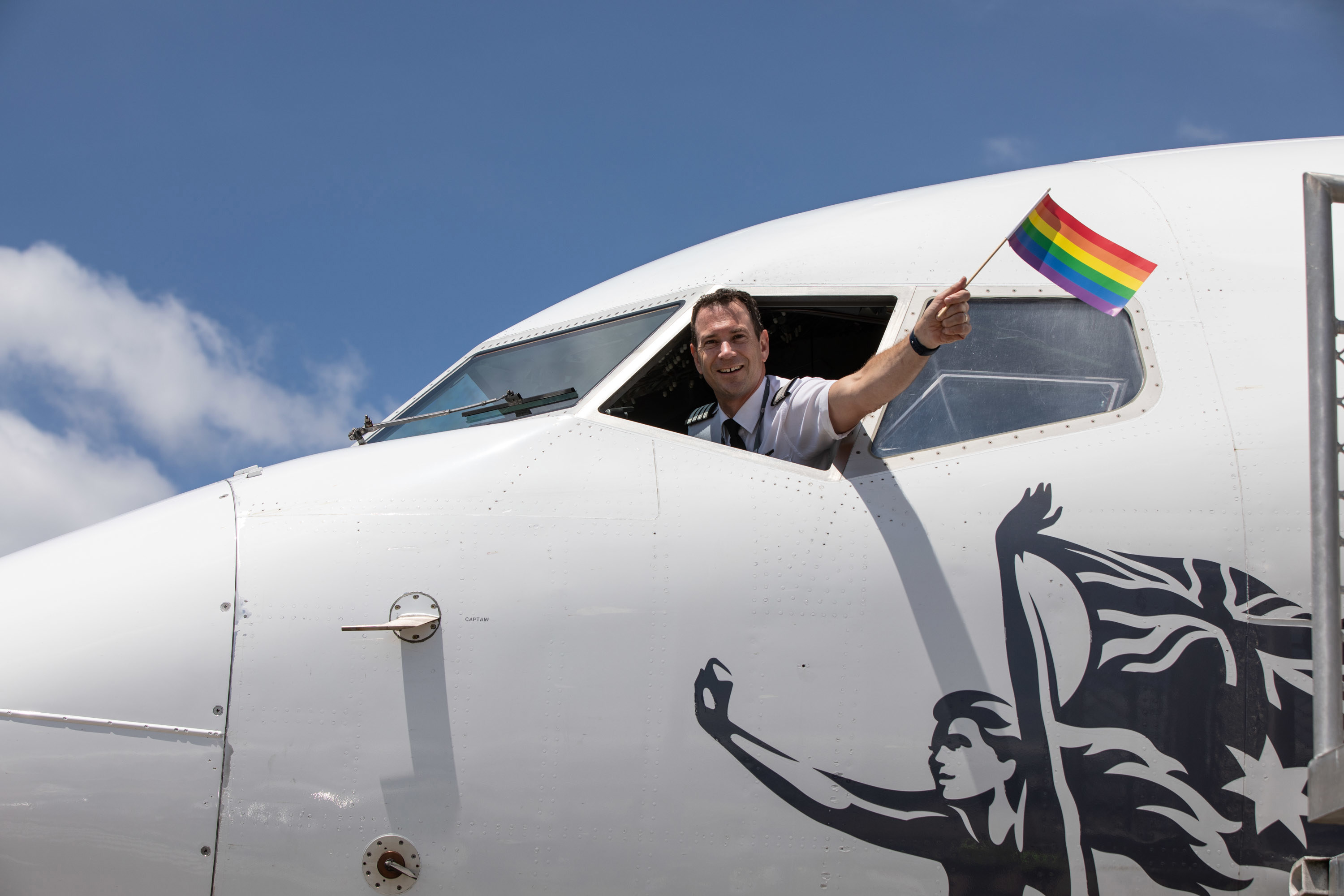 Hundreds on ‘pride flight’ touch down in Sydney for Mardi Gras