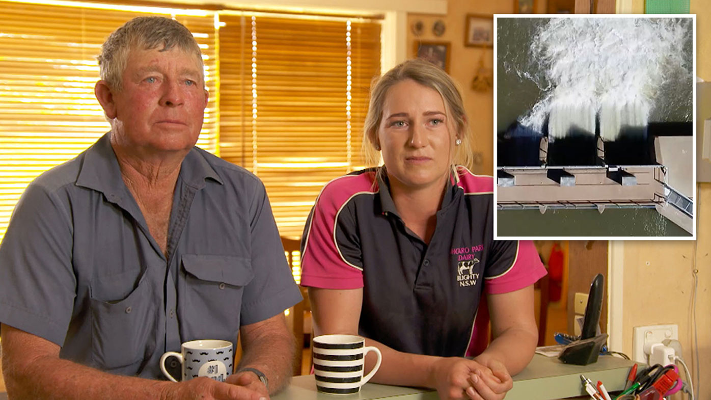 Struggling Aussie farmers enraged by incredible water wastage - 9News