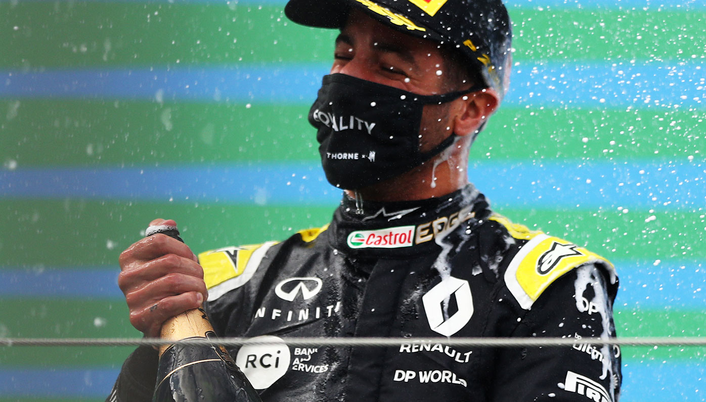 Daniel Ricciardo forgets shoey after podium finish at Eifel Grand Prix