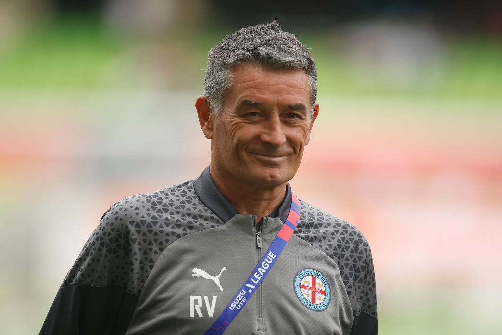 Melbourne City head coach Rado Vidosic smiles.