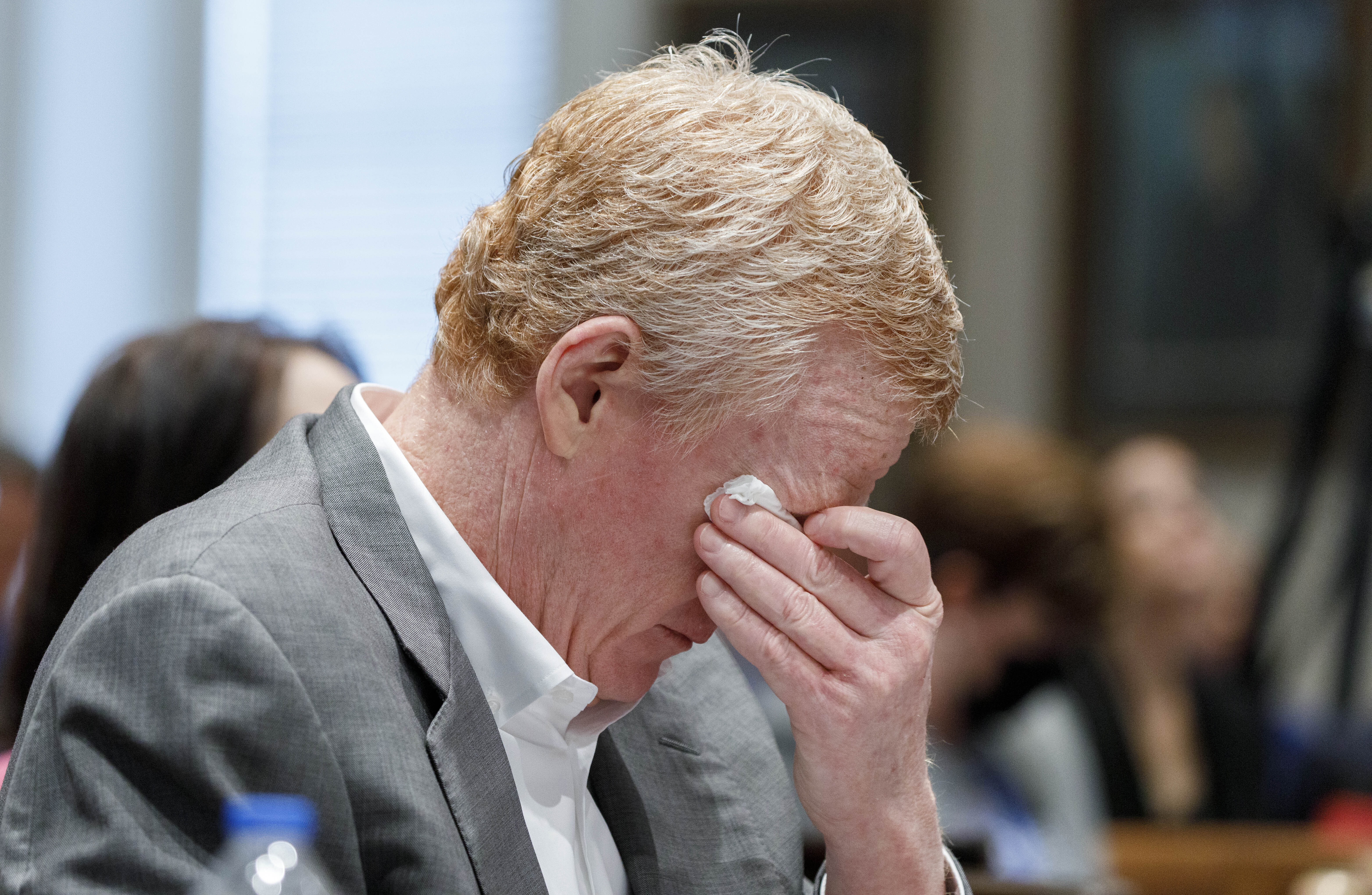 Alex Murdaugh listens to testimony during his murder trial at the Colleton County Courthouse in Walterboro, S.C., on Wednesday, Feb. 22, 2023. 