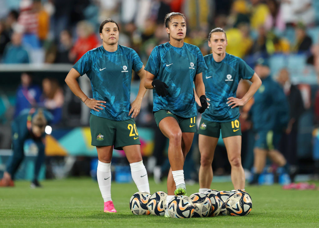 Sam Kerr, Mary Fowler   during the FIFA Women's World Cup Australia & New Zealand 2023 Semi Final,