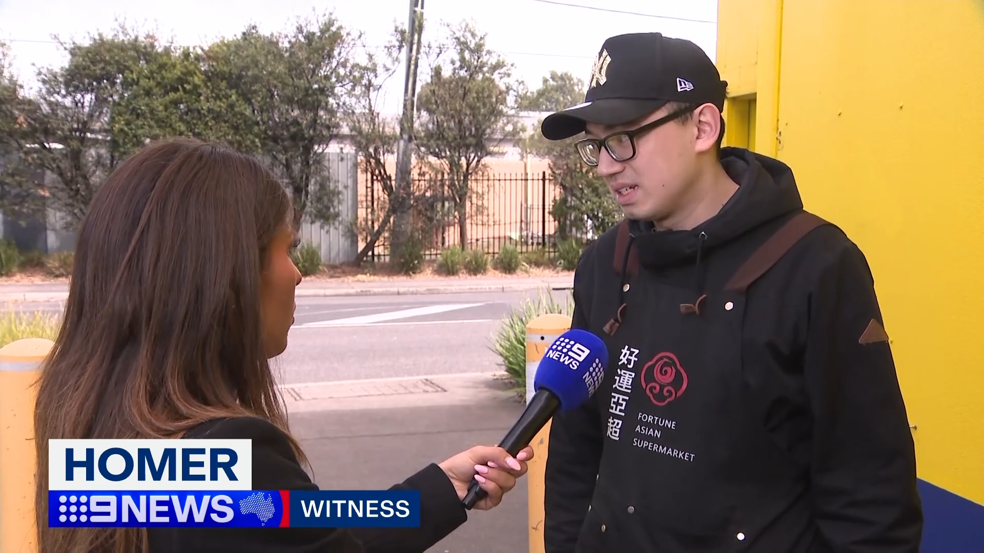 Store owner Homer, who is a new dad, claims he was also threatened with a machete.