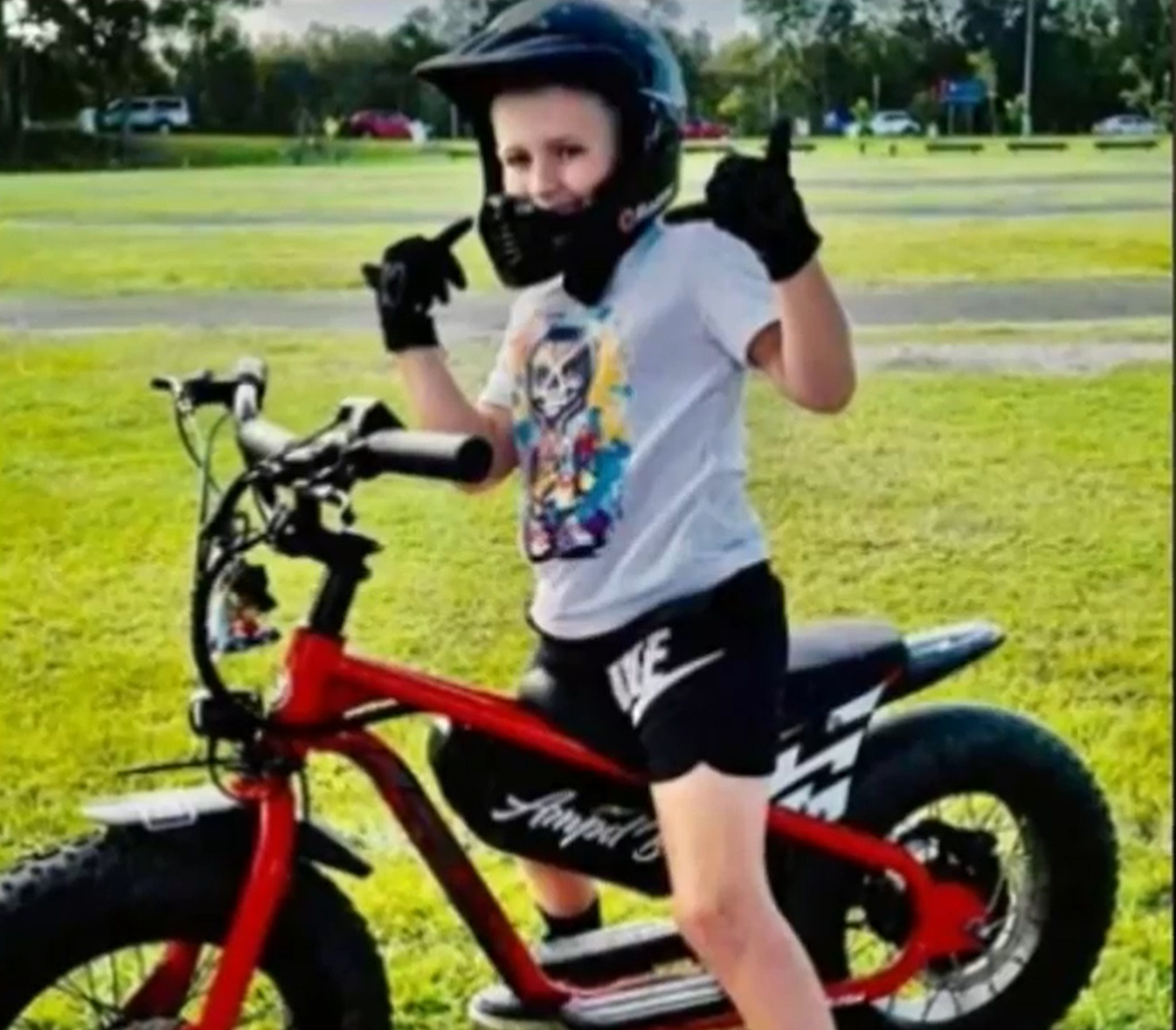 eight-year-old Zeke Hondow collided with another e-bike rider and died on the Sunshine Coast. 