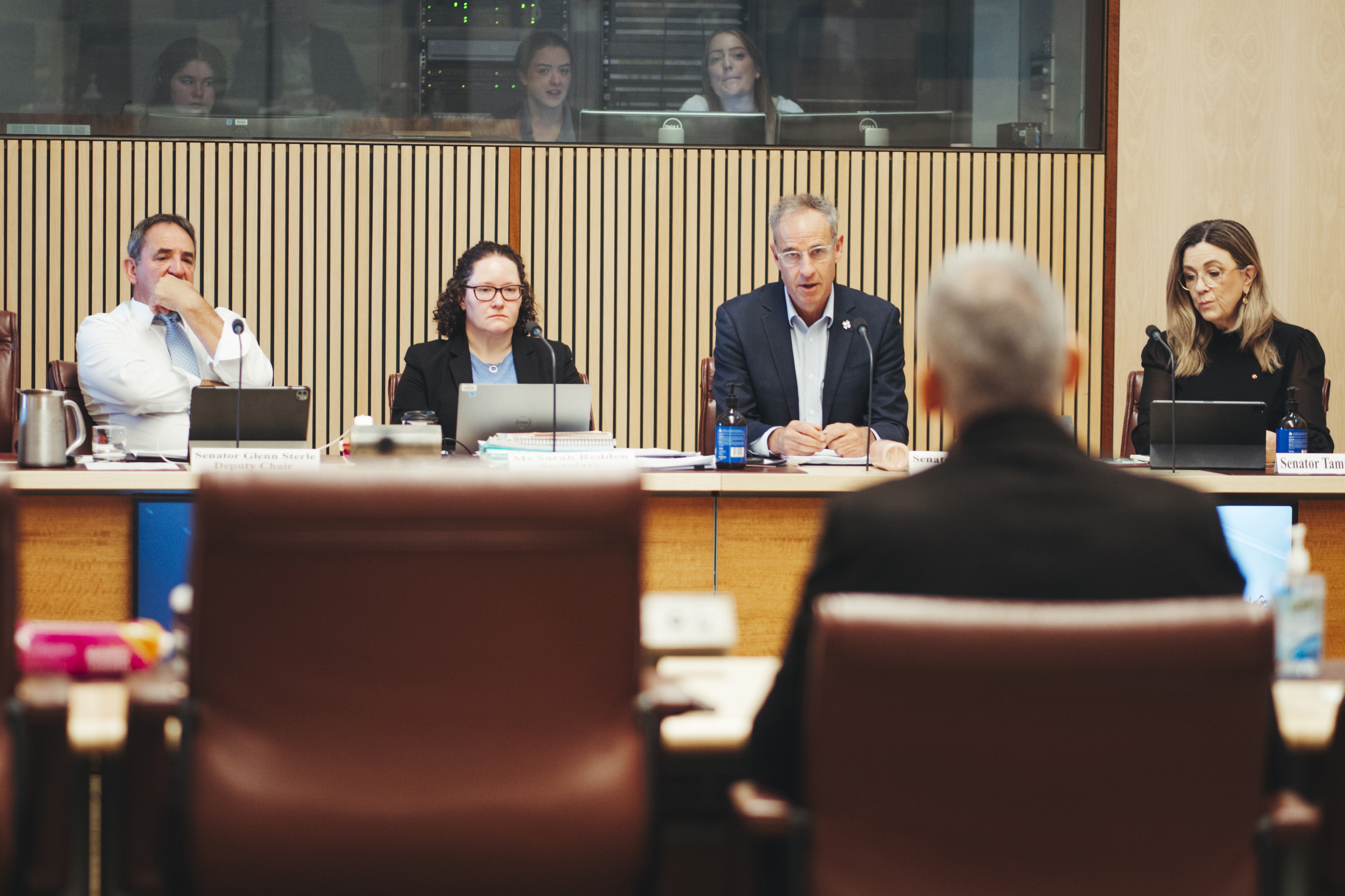 Senate Select Committee on Supermarket Prices. Senator Nick McKim questioning CEO of Woolworths Group CEO Mr Brad Banducci during the senate committee hearing, Tuesday 16th of April 2024.