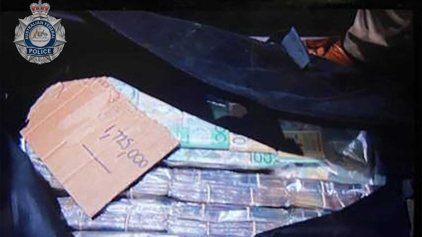 Cash seized by AFP officers.