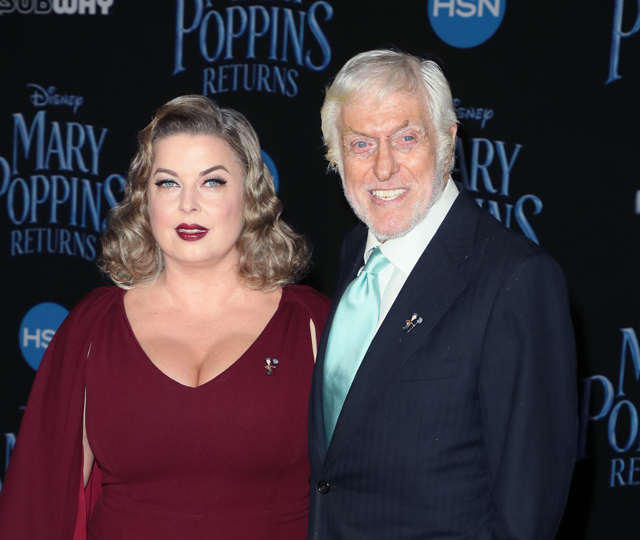 Dick Van Dyke and wife Arlene Silver the premiere of Disney's "Mary Poppins Returns" at the El Capitan Theatre on November 29, 2018 in Los Angeles, California. 