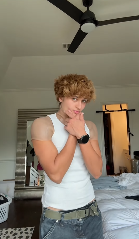 Avery Cyrus dresses as Jeremiah Fisher for Halloween