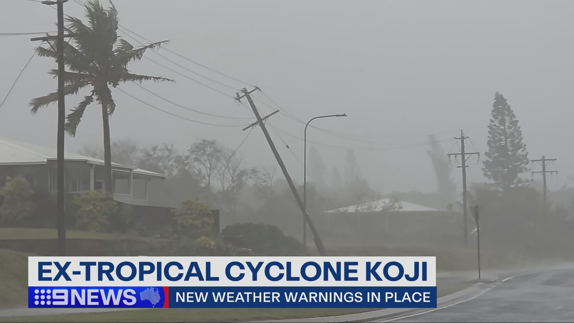 Ex-cyclone Koji made landfall yesterday.