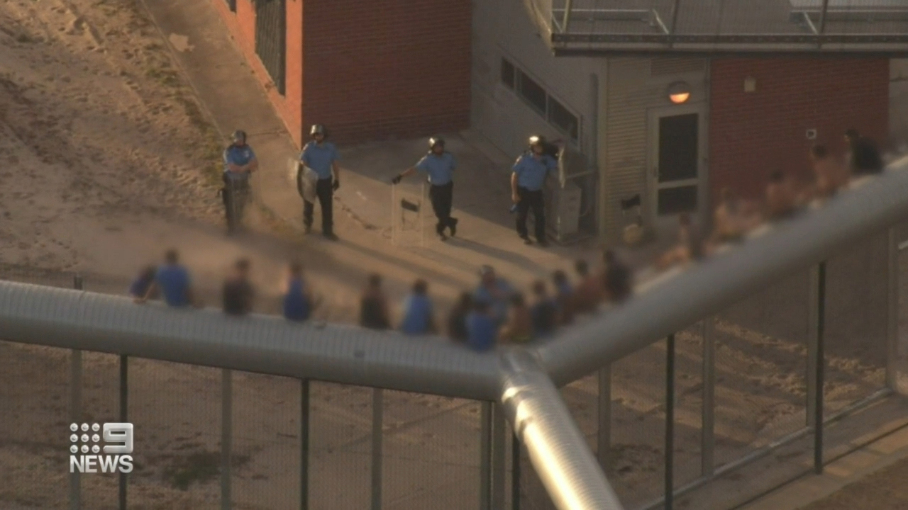 Teen inmates have torched buildings and armed themselves with riot gear at the troubled Banksia Hill detention centre in Perth.