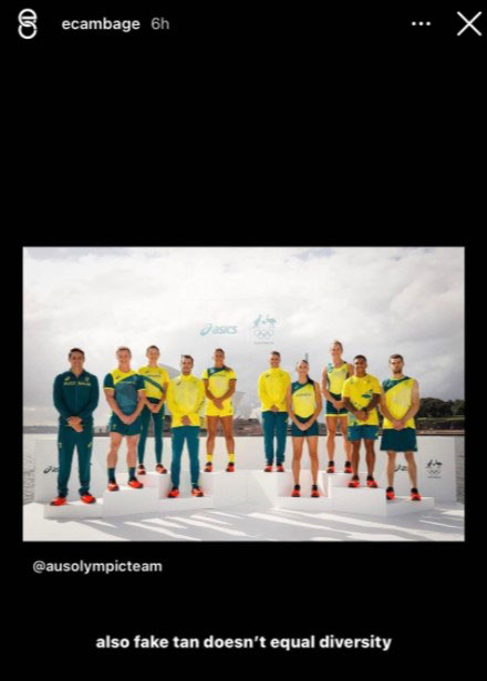 The photo from a sponsor shoot, which includes Indigenous rugby player Maurice Longbottom.