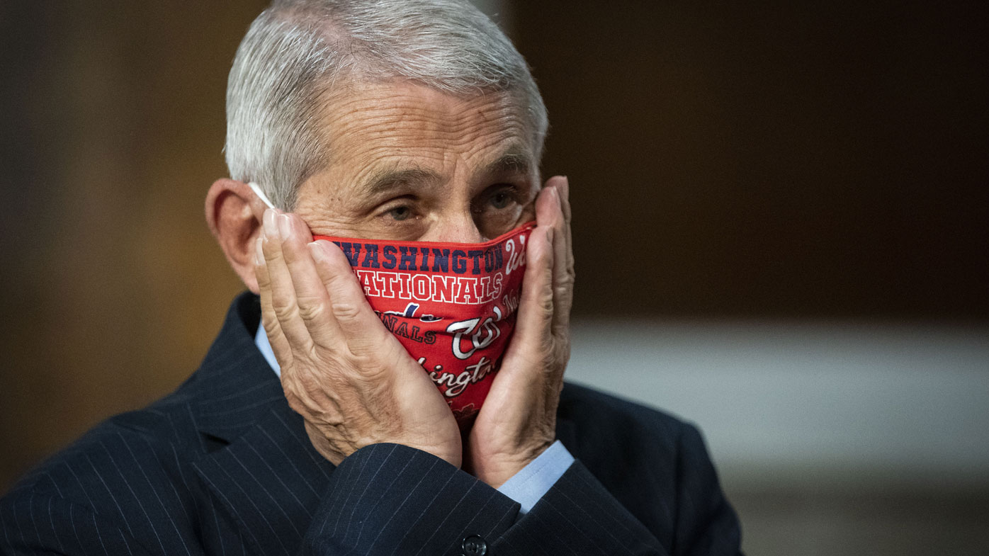 Dr Anthony Fauci has urged the public to wear masks, a plea ignored by Donald Trump.