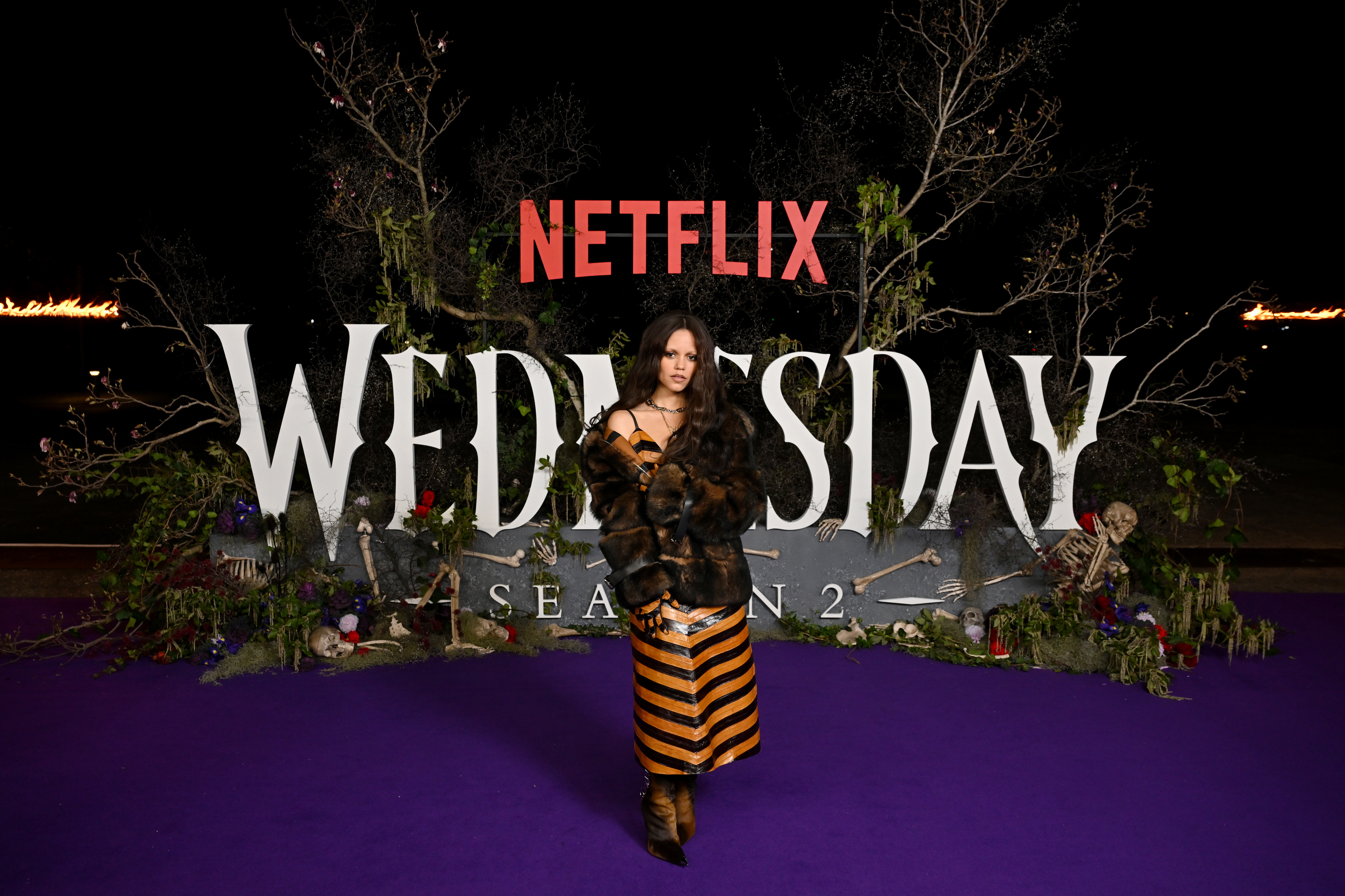 Jenna Ortega attends the "Wednesday" S2, Part 2 'Wednesday Island Fan Event' on Cockatoo Island on August 16, 2025 in Sydney, Australia. (Photo by James Gourley/Getty Images for Netflix)