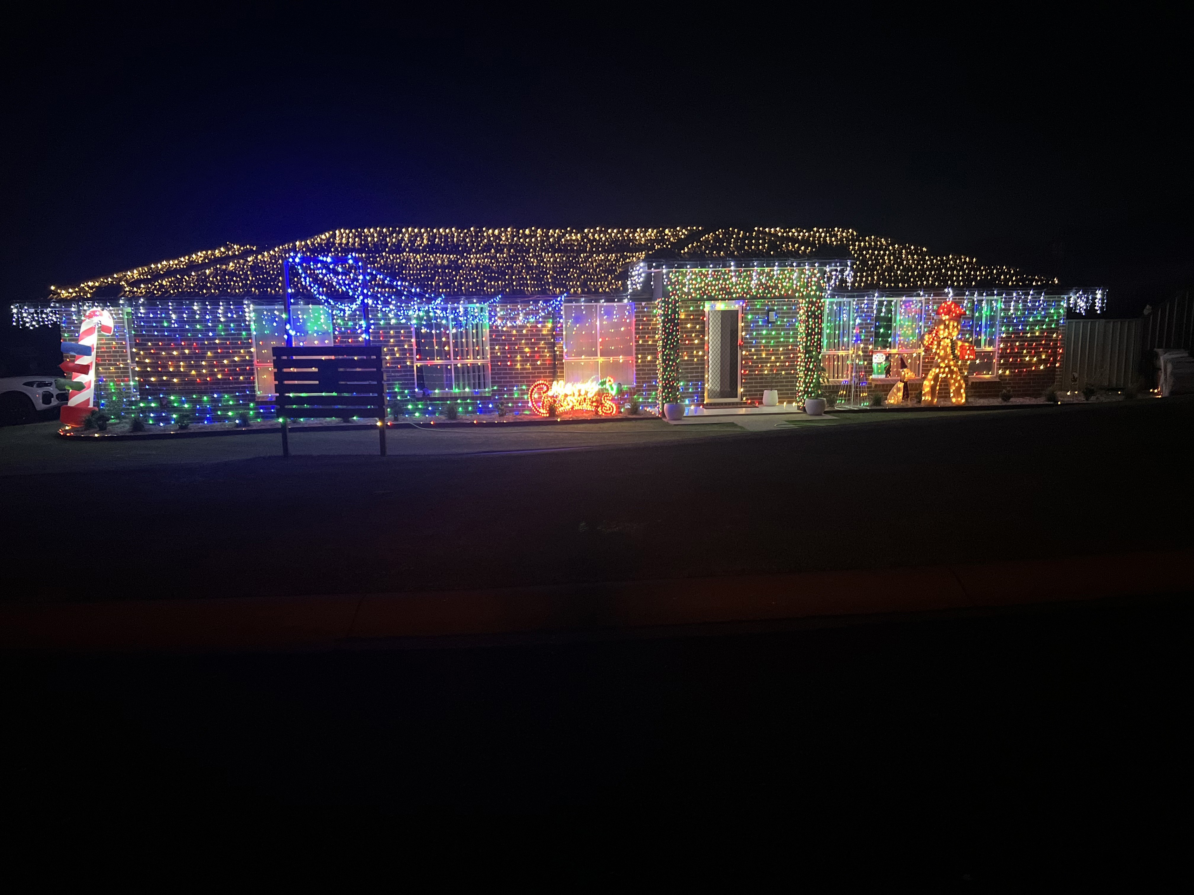 Christmas light display for 2025 in Mudgee, NSW.