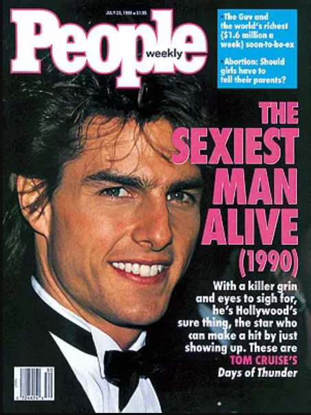 Tom Cruise was named People's Sexiest Man Alive in 1990