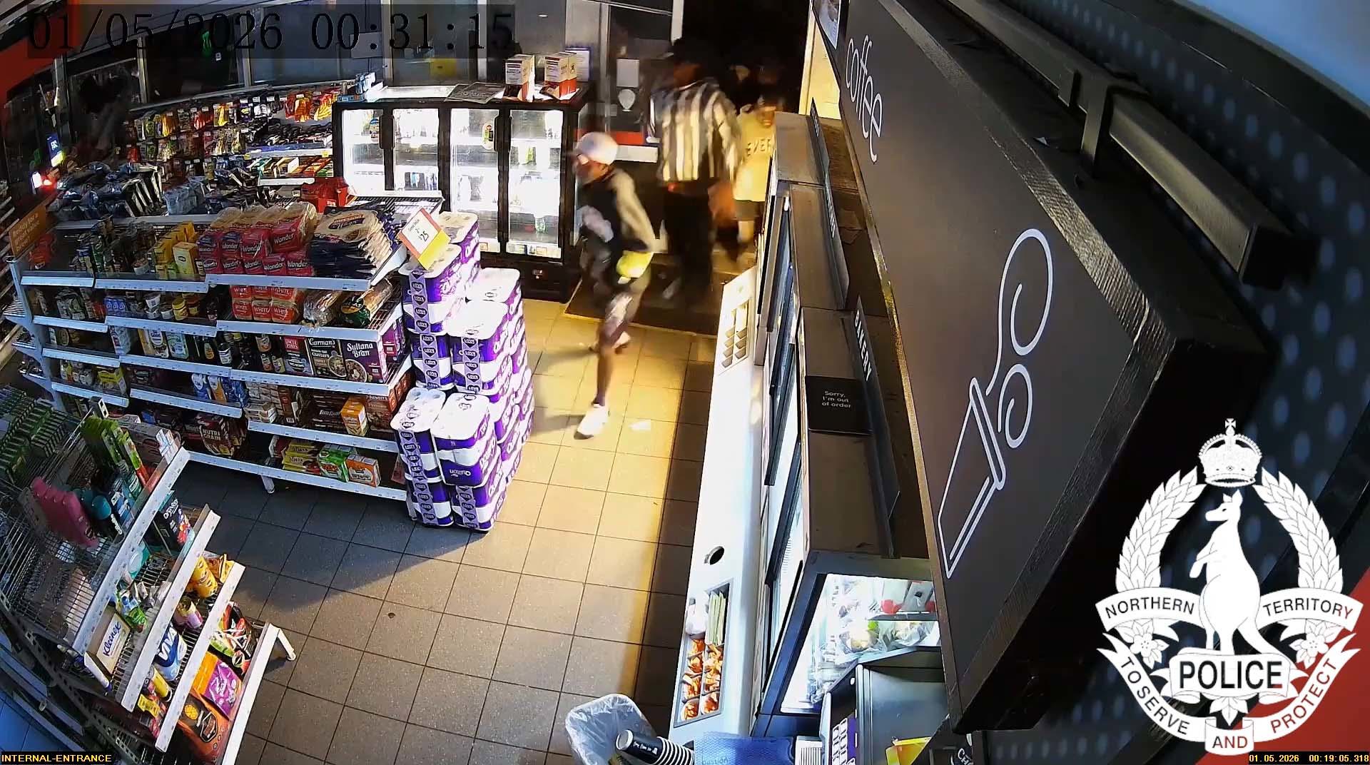 Police have revealed jaw dropping footage of rioters looting a service station amid unrest in Alice Springs.