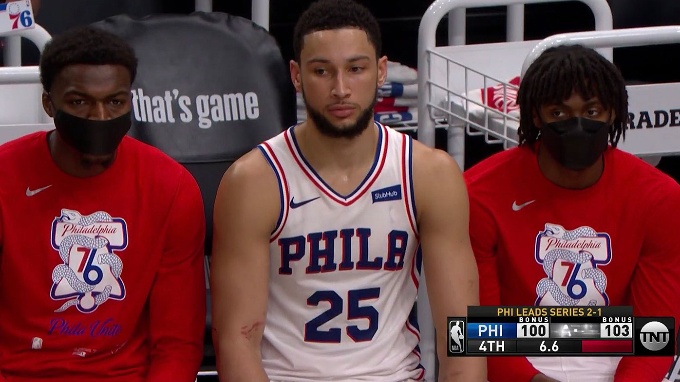 Ben Simmons taken off the floor in final play