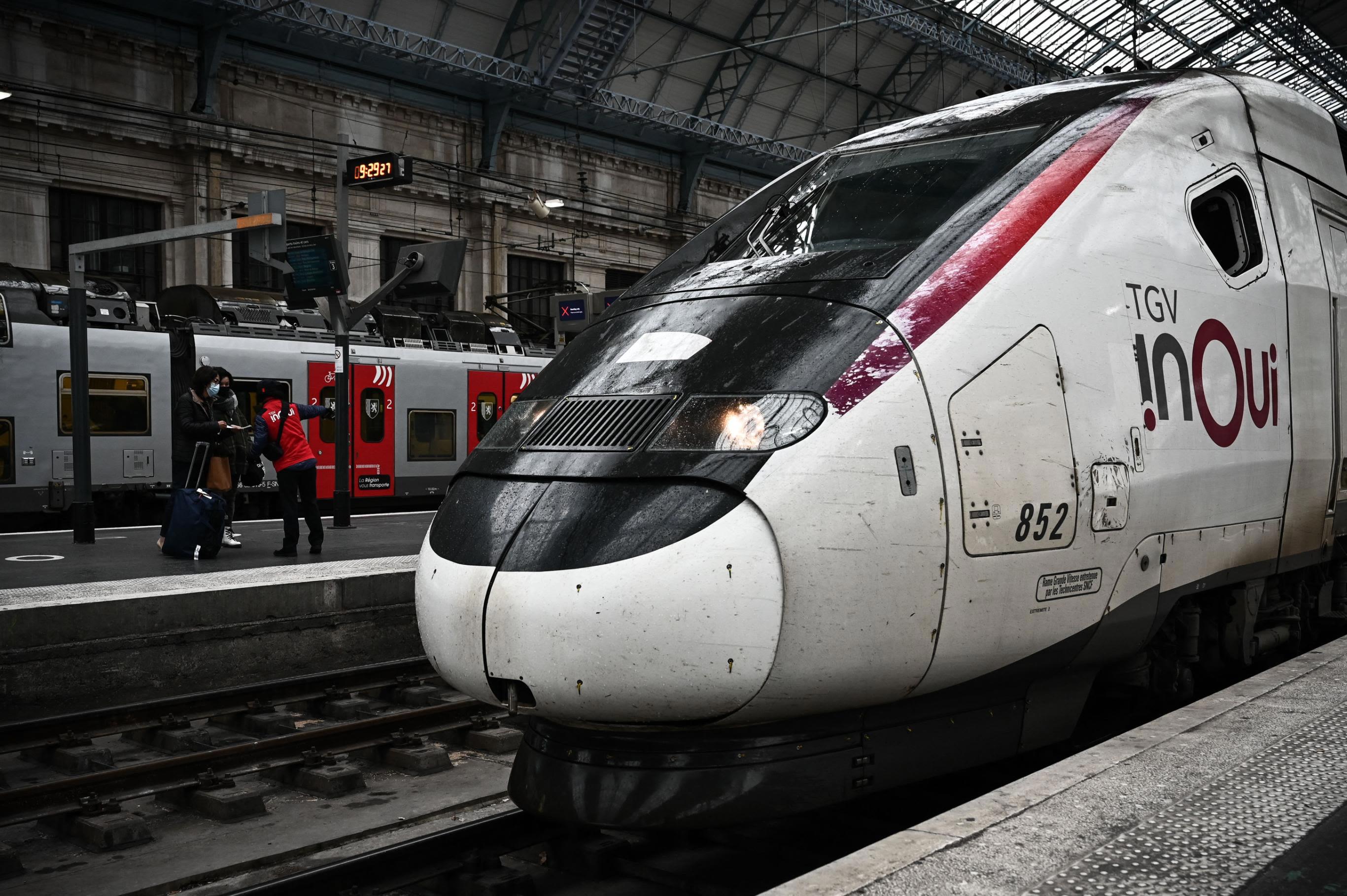 France bans short-haul flights where trains are available. Pictured is a railway station in Bordeaux, southwestern France in 2021.