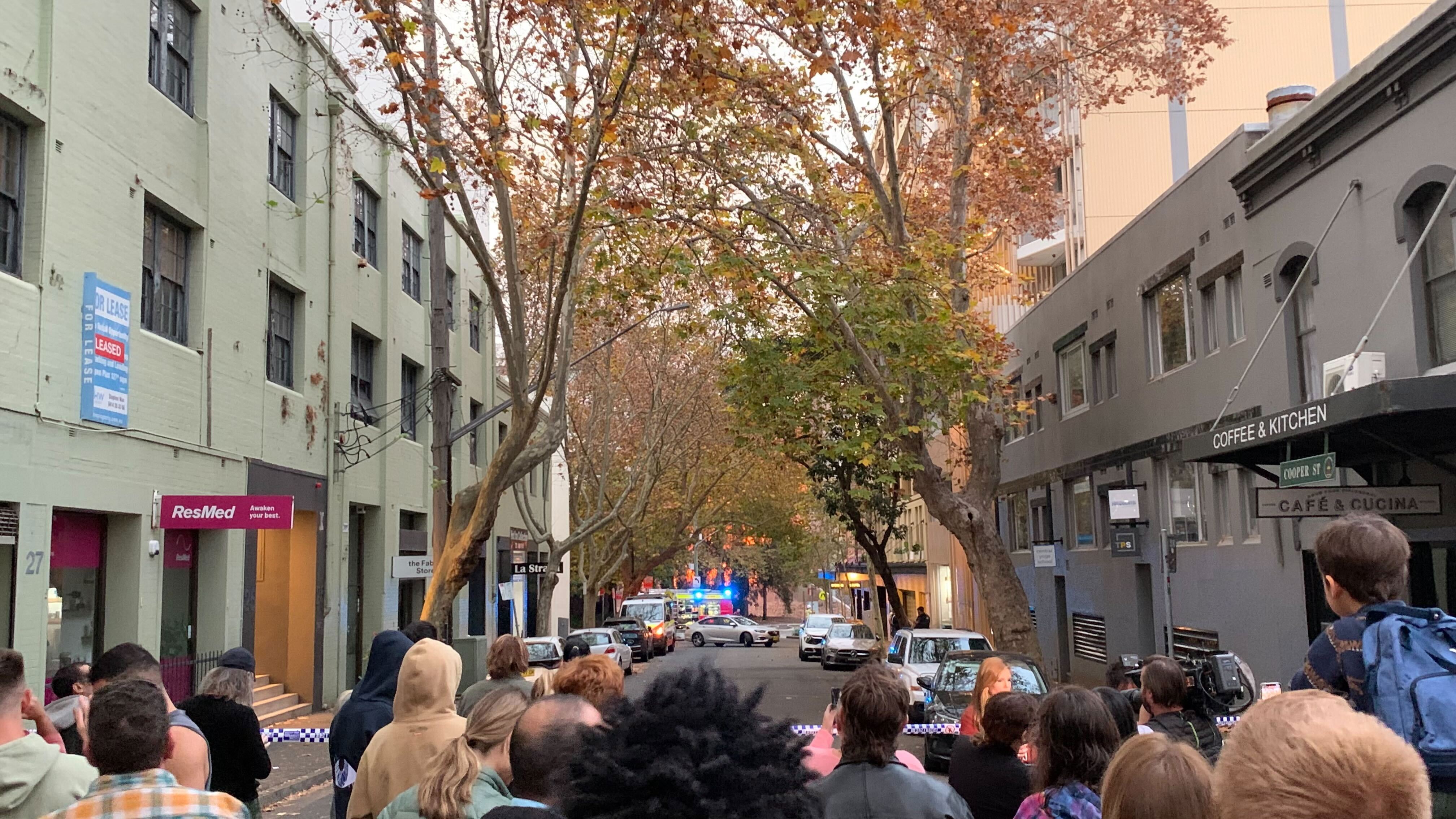 Residents moving through the CBD have described the moment the fire broke out and the wave of heat felt in the area.