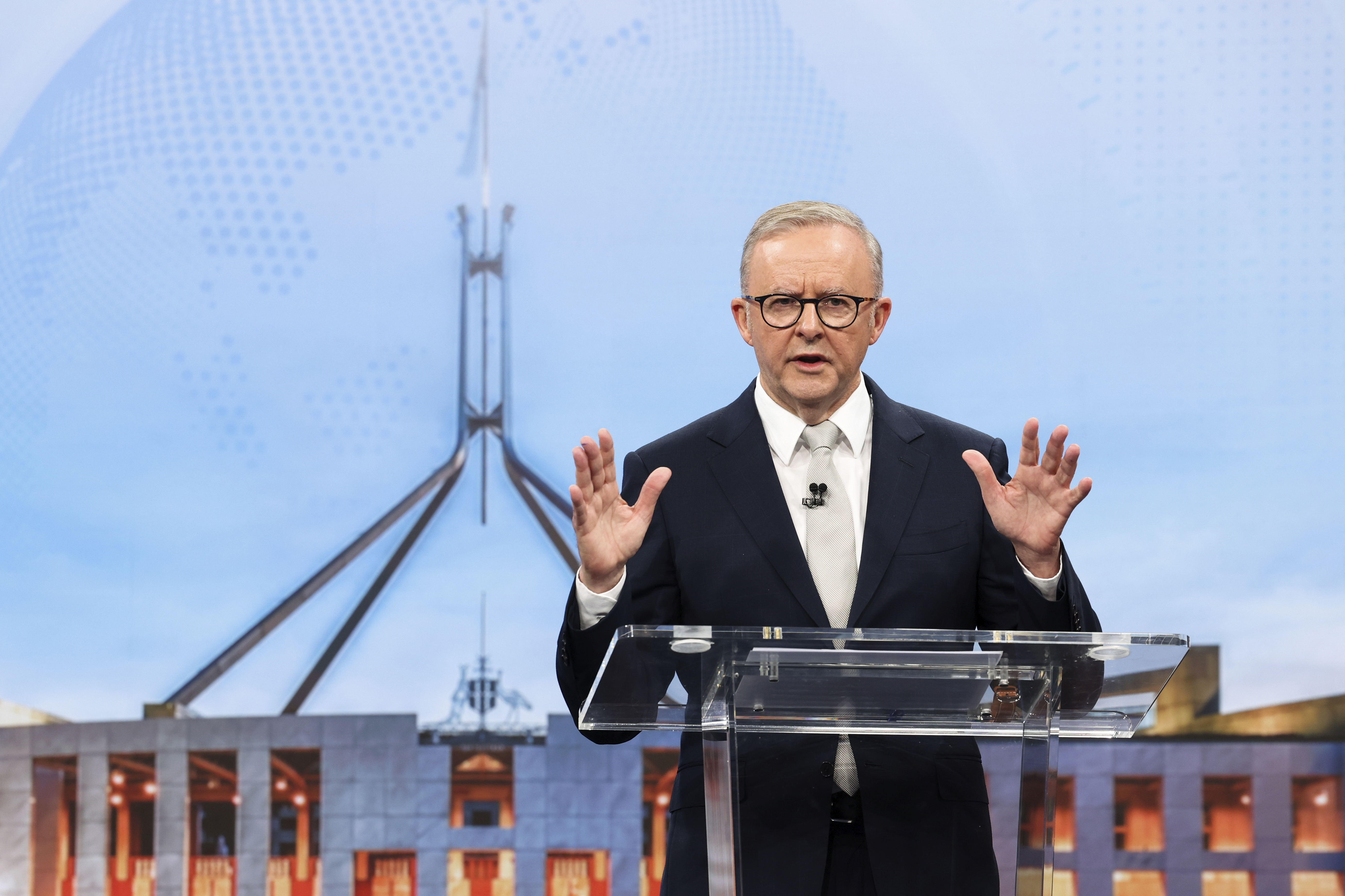 Prime Minister Anthony Albanese during the third leaders' debate