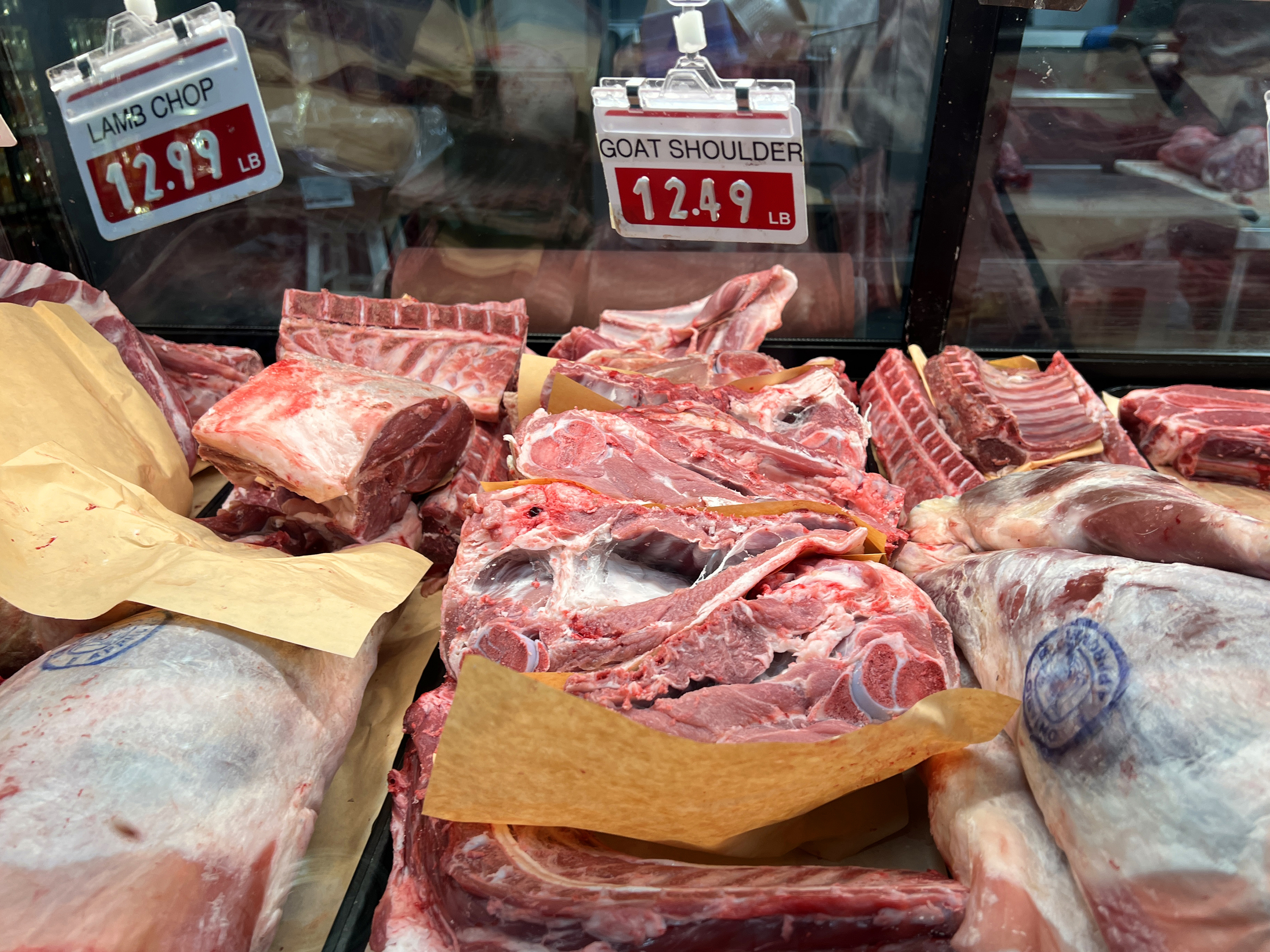 Meat is seen at a butcher shop in Richmond Hill, Ontario, Canada, on November 15, 2025. Canadians eat products derived from cloned animals without ever knowing it. Health Canada quietly moves to lift long-standing restrictions on foods derived from cloned cattle and swine, removing them from the country's 'novel foods' list--a category that requires pre-market safety reviews and public disclosure. Once implemented, the change means cloned animal products (meats produced via somatic cell nuclear 