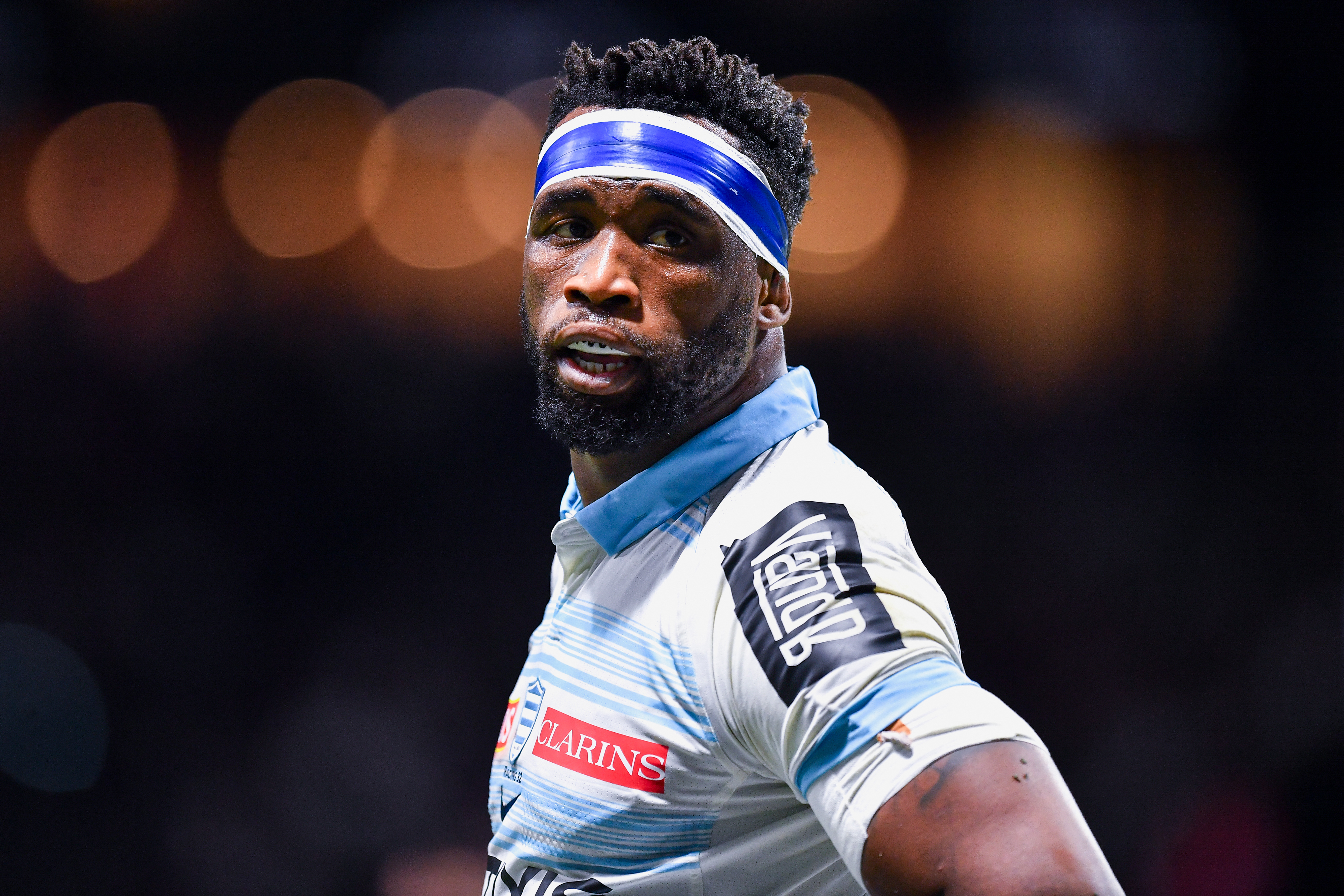 Siya Kolisi of Racing 92 at Paris La Defense Arena.