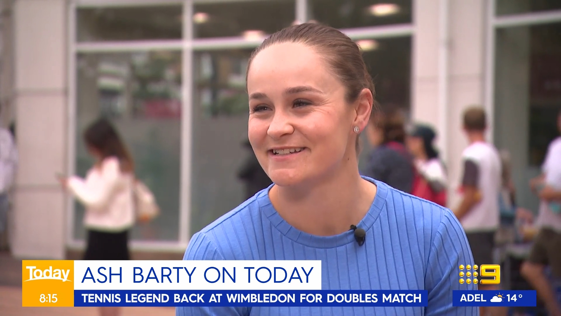 Ash Barty on Today.