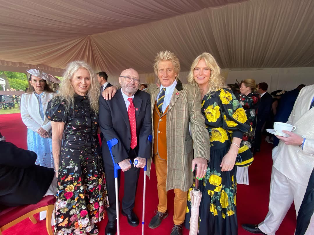 Jill and Phil Collins, Rod Stewart and Penny Lancaster at King Charles' King's Trust 50th anniversary celebration