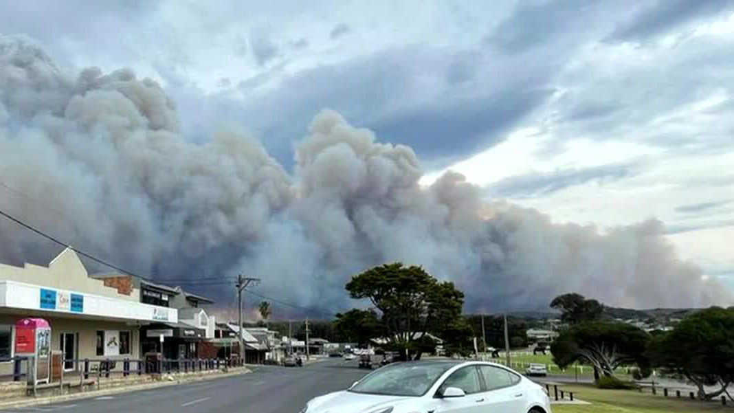 A bushfire in the NSW Bega Valley, near Bermagui, October 3 2023.